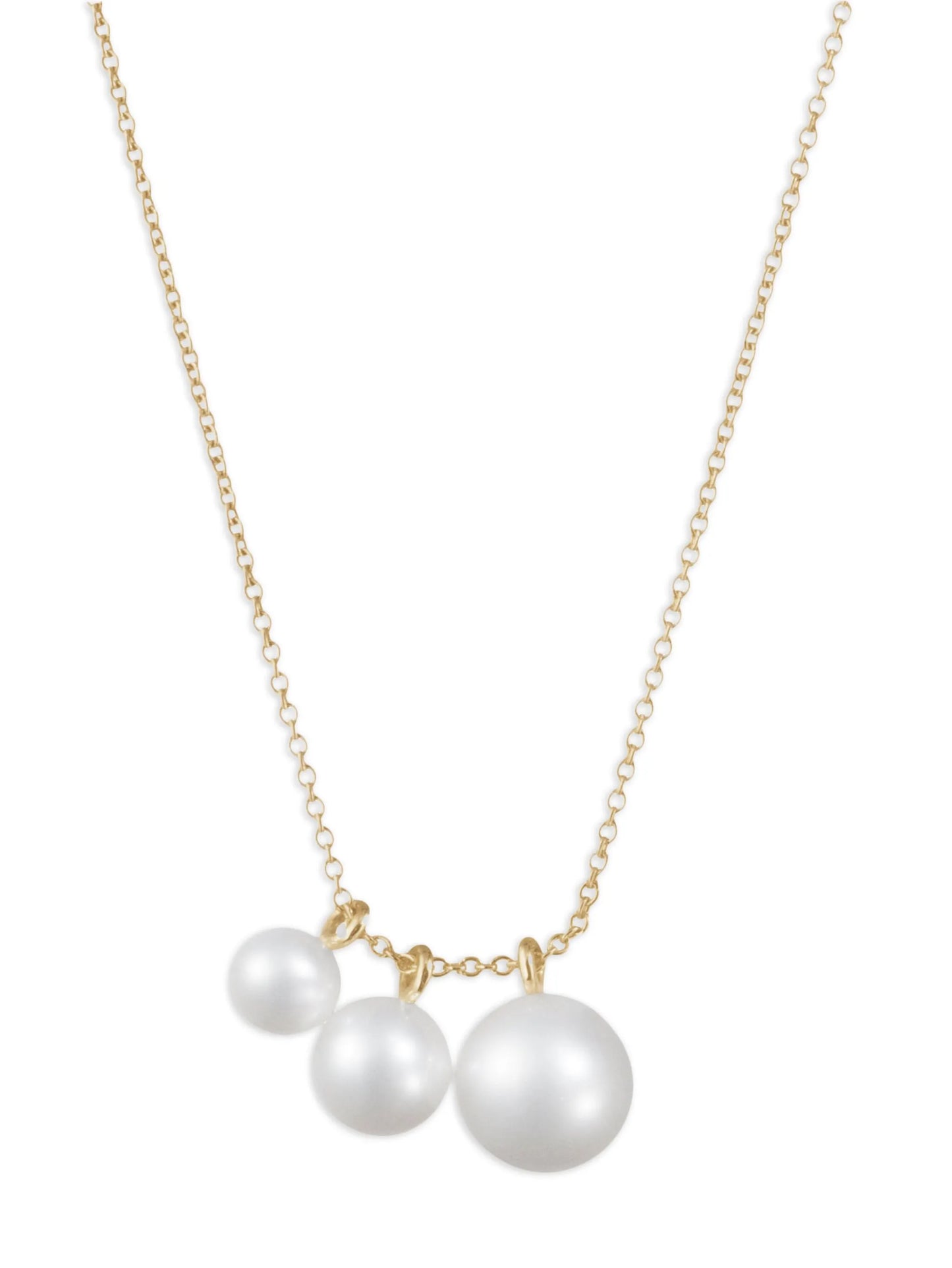 14kt yellow gold Stella pearl necklace