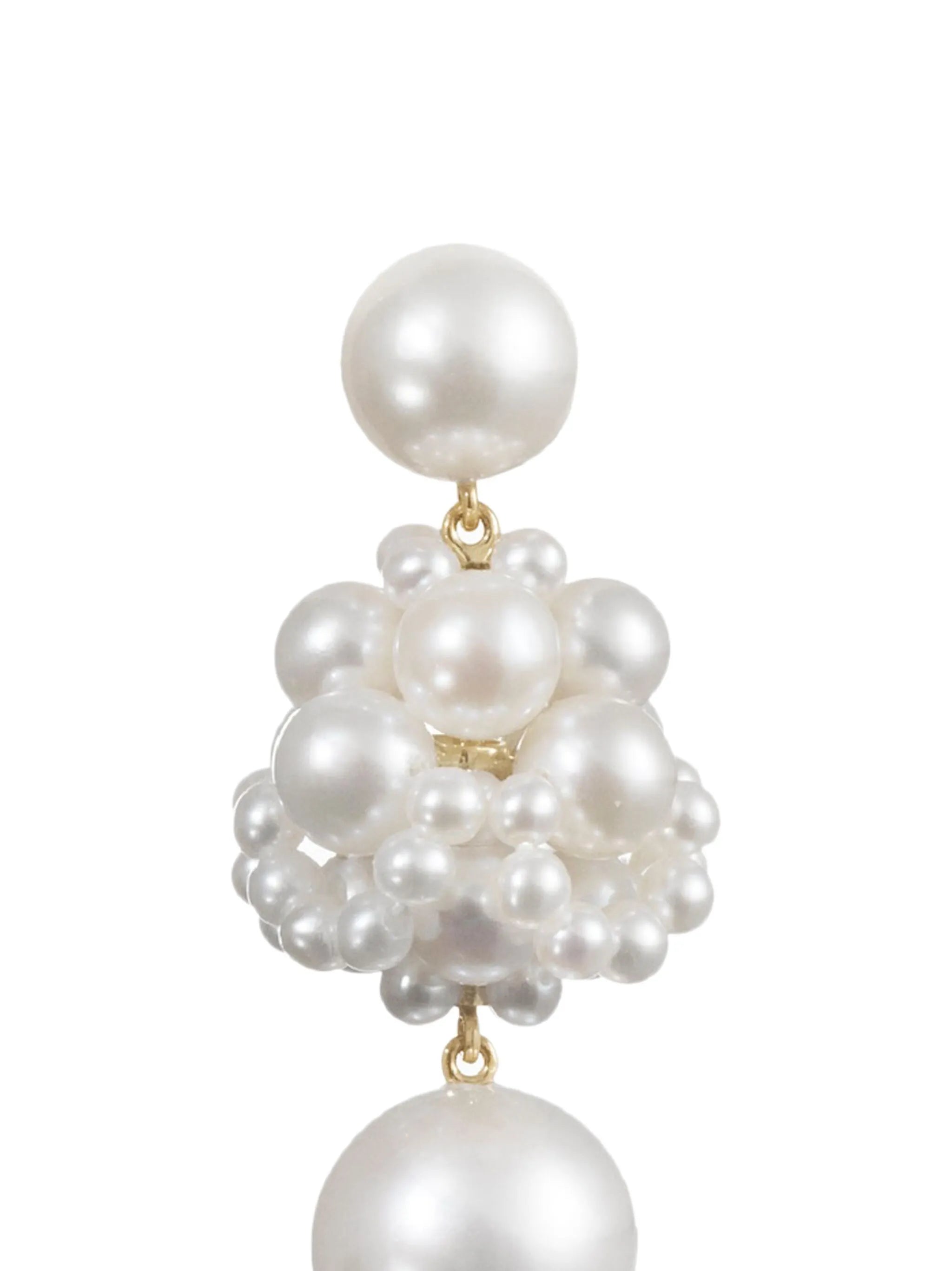 14kt recycled yellow gold Dora freshwater pearl earrings