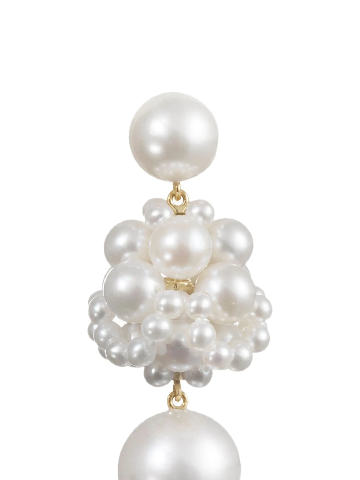 14kt recycled yellow gold Dora freshwater pearl earrings