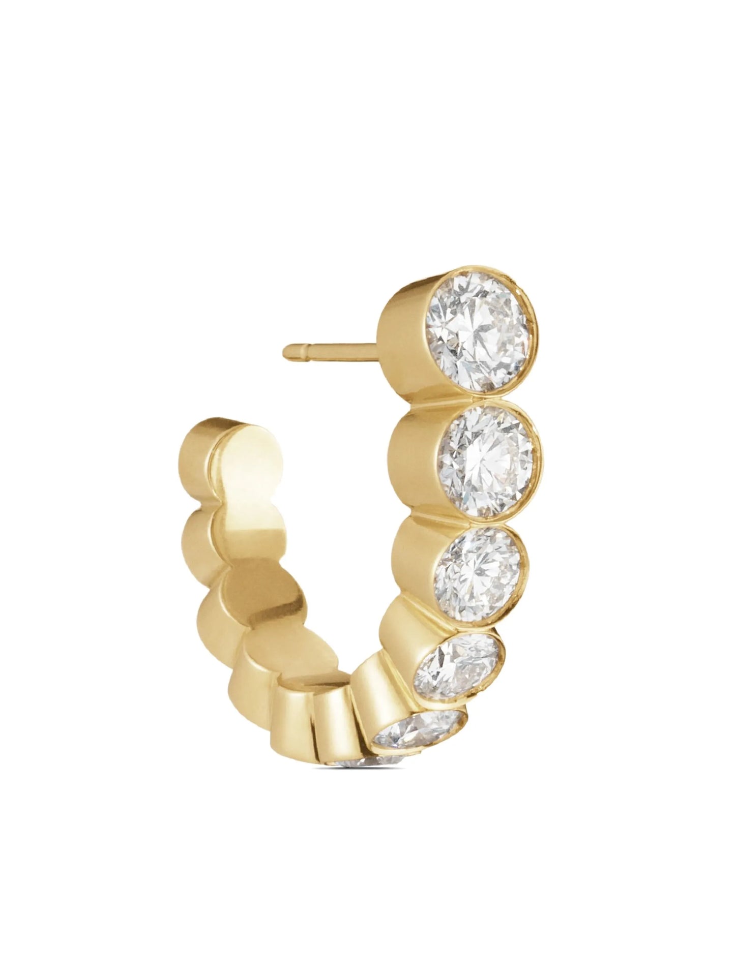 18kt recycled yellow gold Boucle Royale diamond earrings