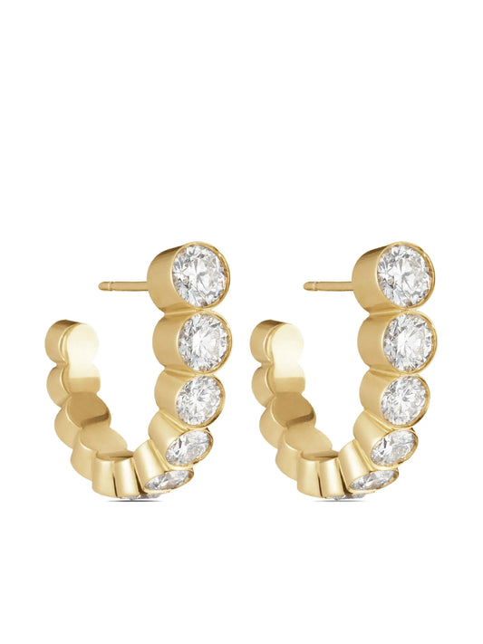 18kt recycled yellow gold Boucle Royale diamond earrings