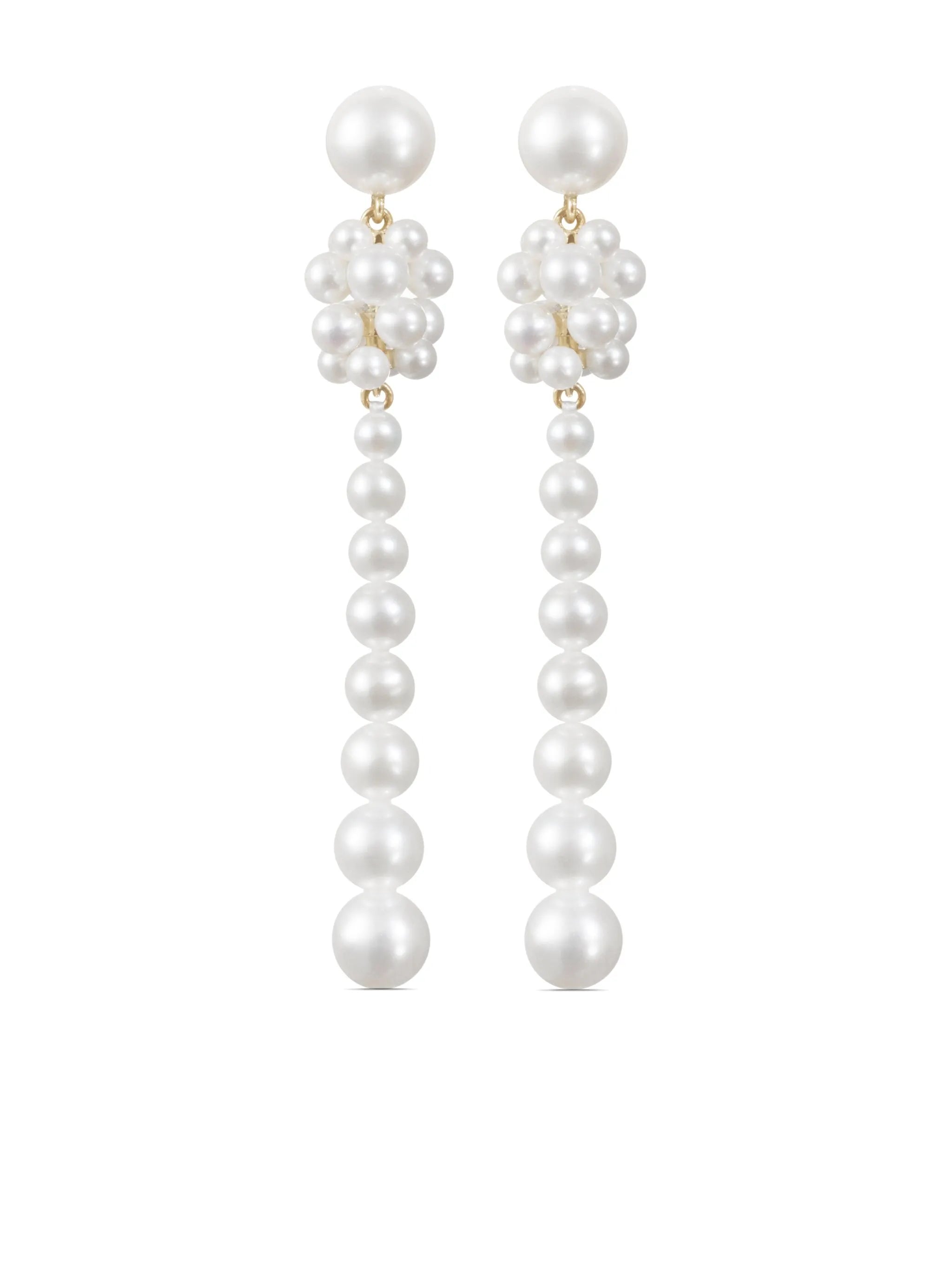 14kt recycled yellow gold Colonna freshwater pearl earrings