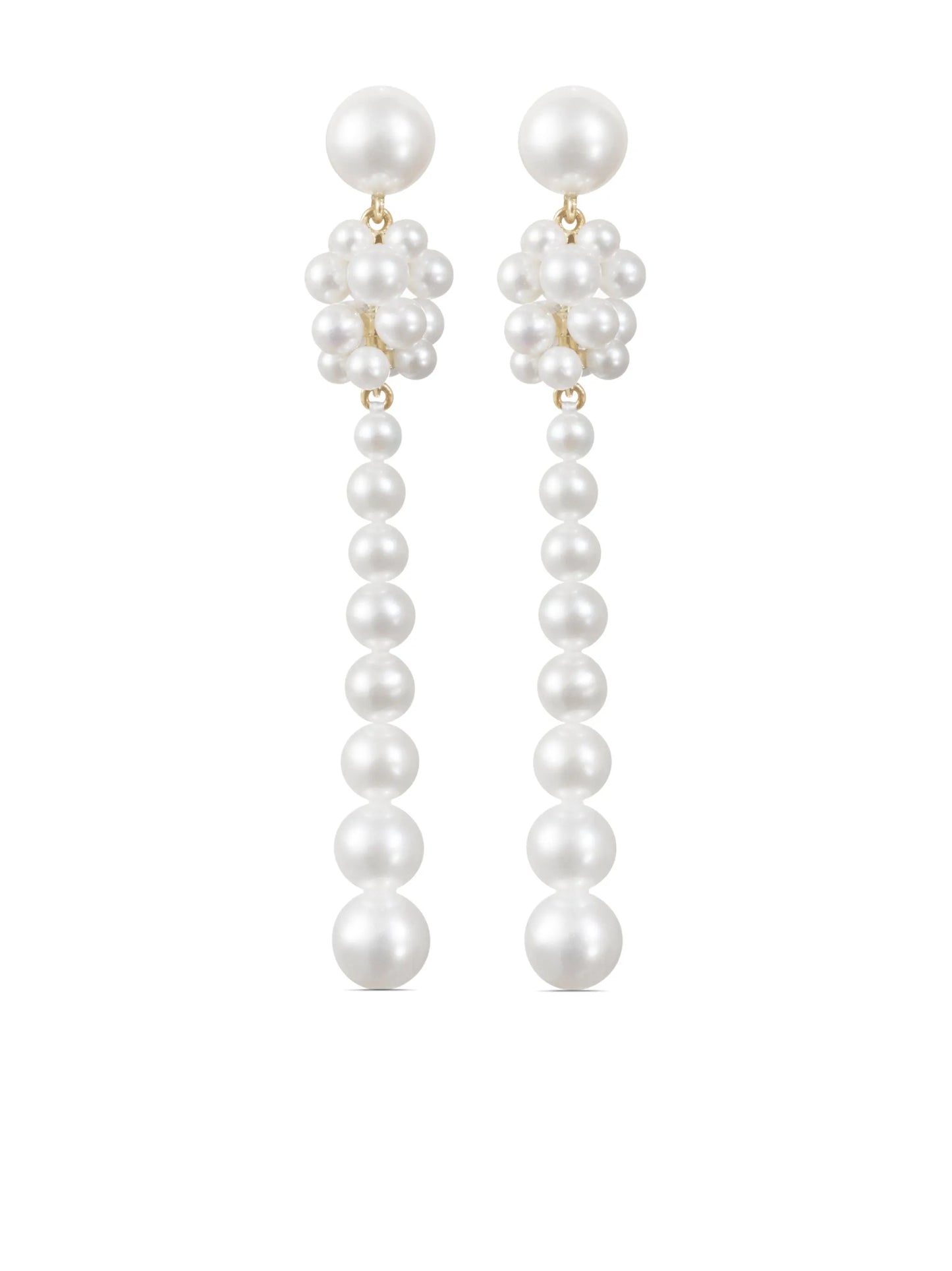 14kt recycled yellow gold Colonna freshwater pearl earrings