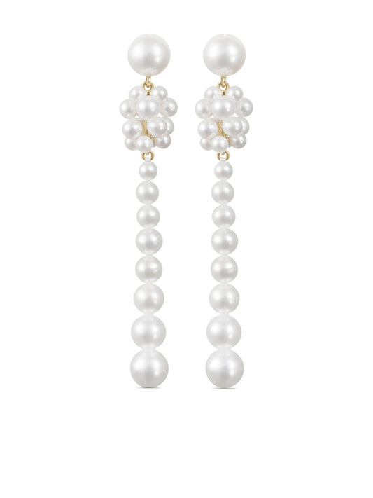 14kt recycled yellow gold Colonna freshwater pearl earrings