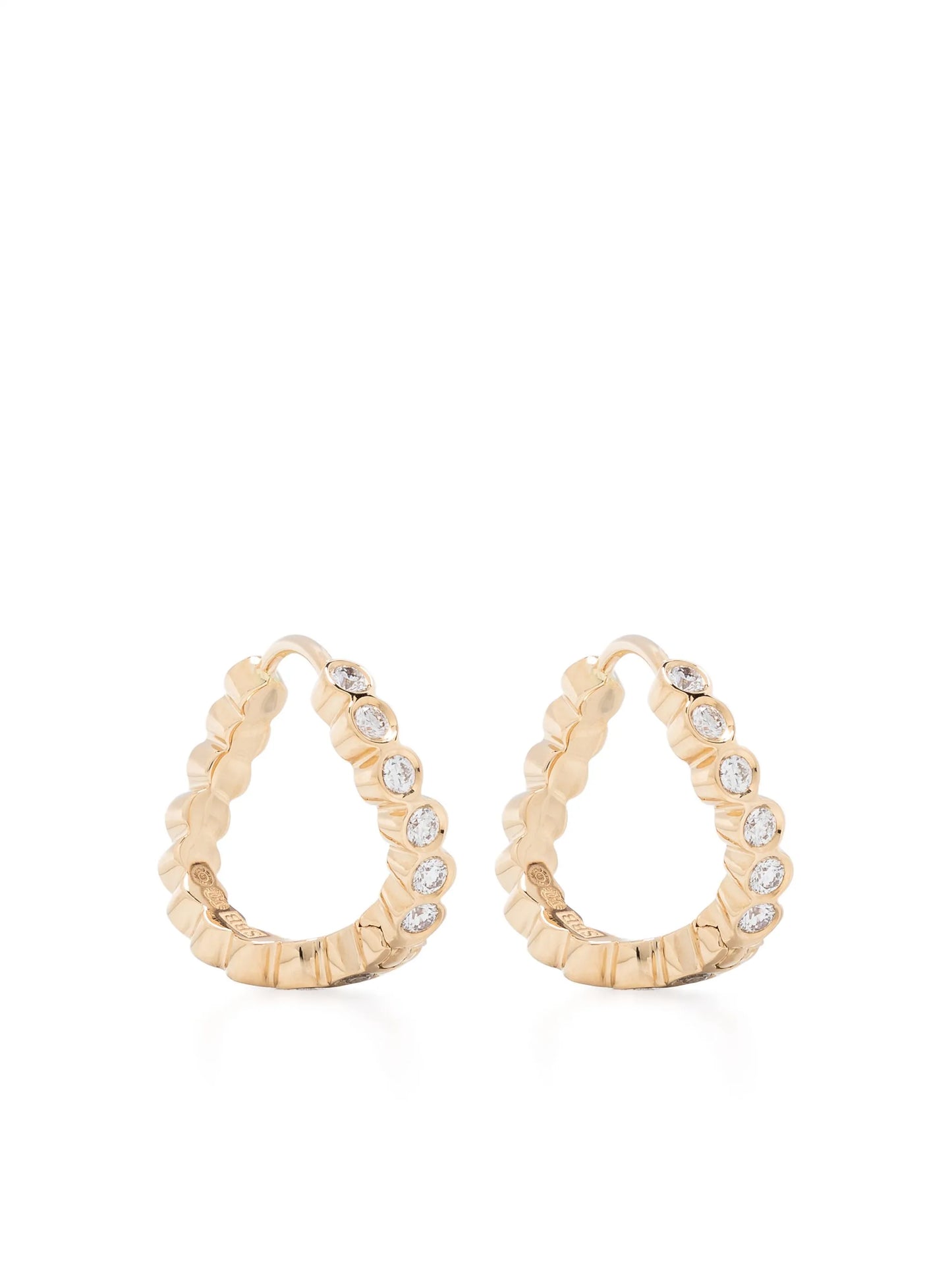 18kt yellow gold Petit Courant diamond earring