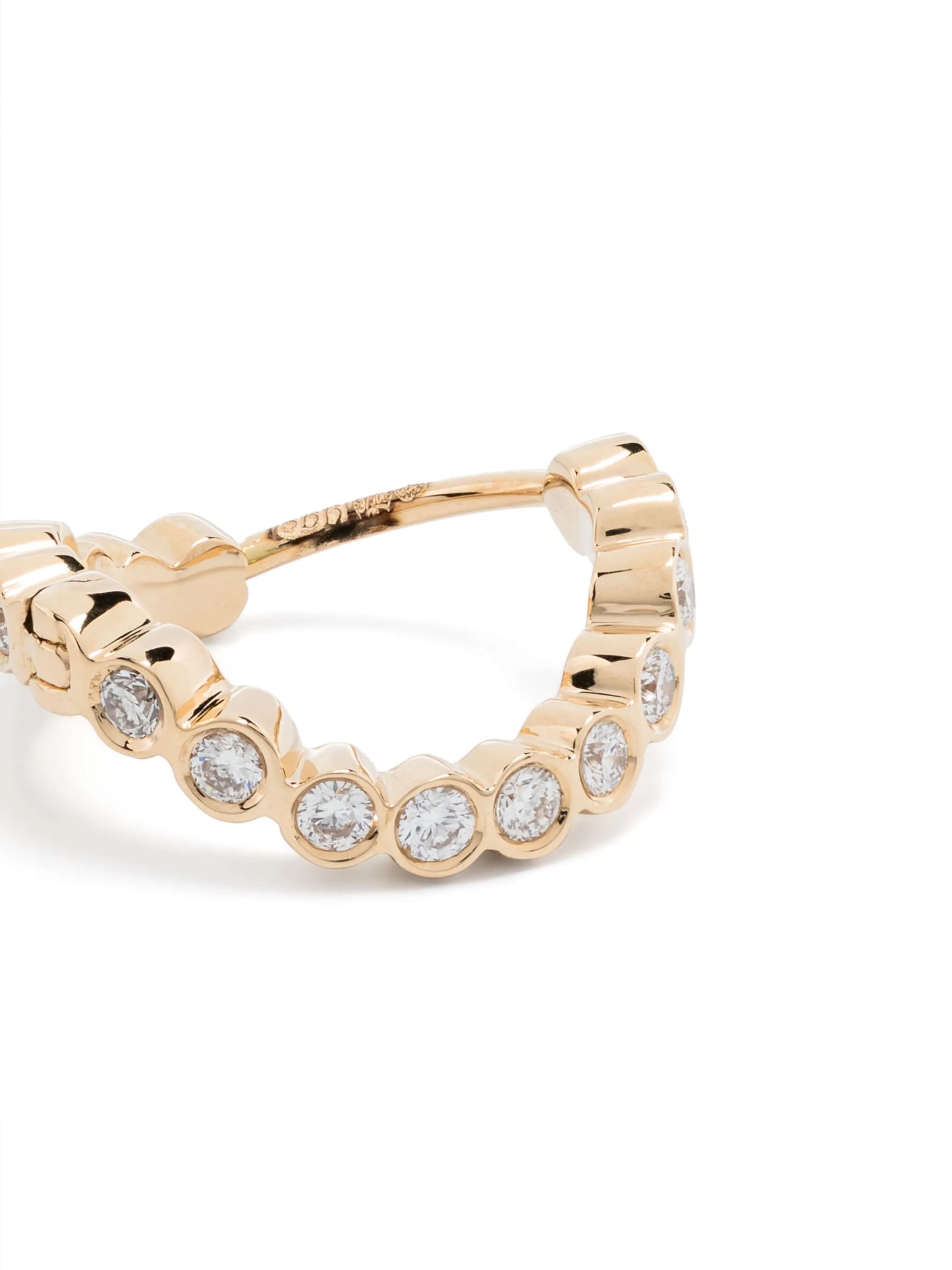 18kt yellow gold Petit Courant diamond earring