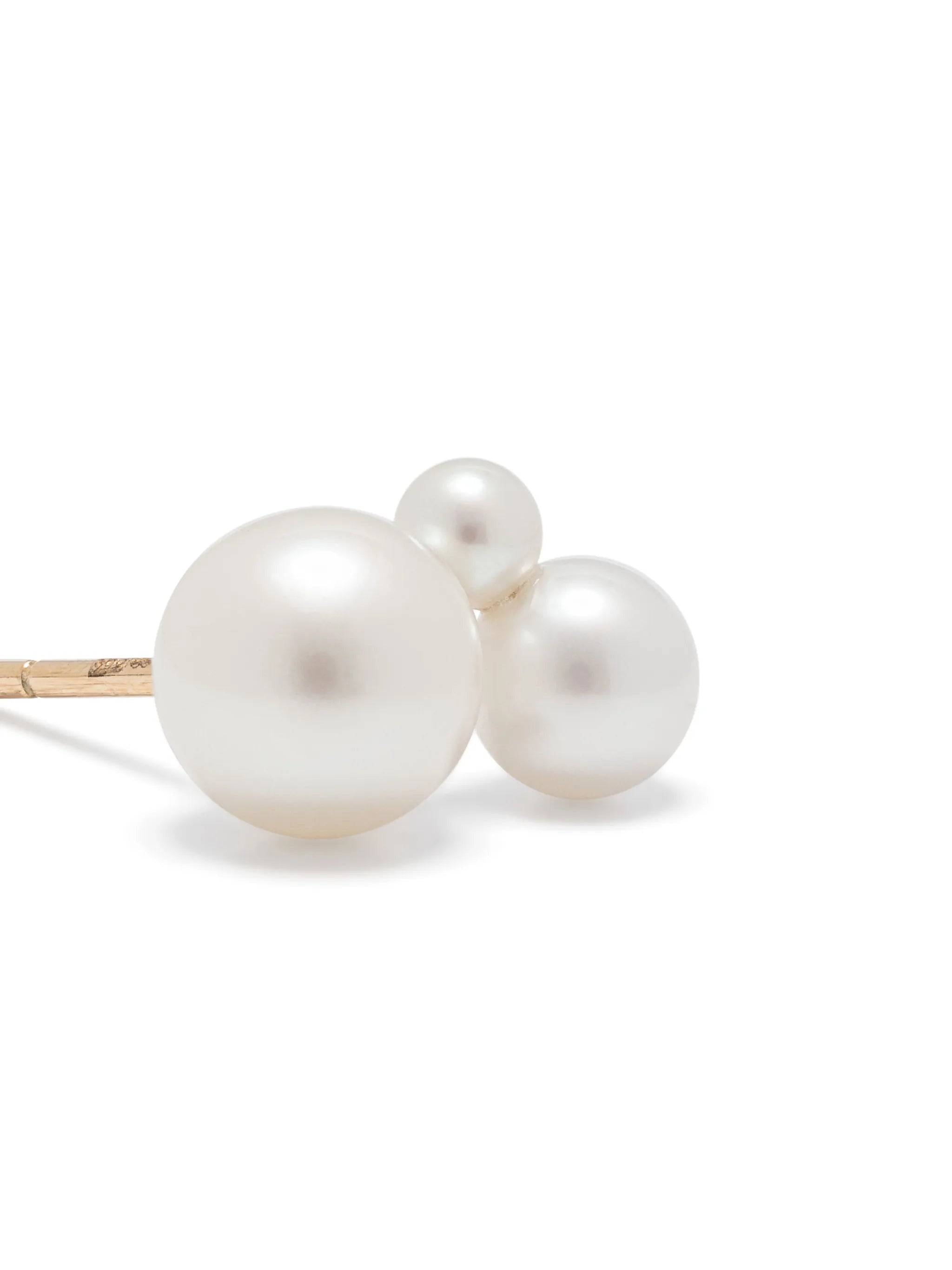 14kt yellow gold freshwater pearls Petite Stellari single earring