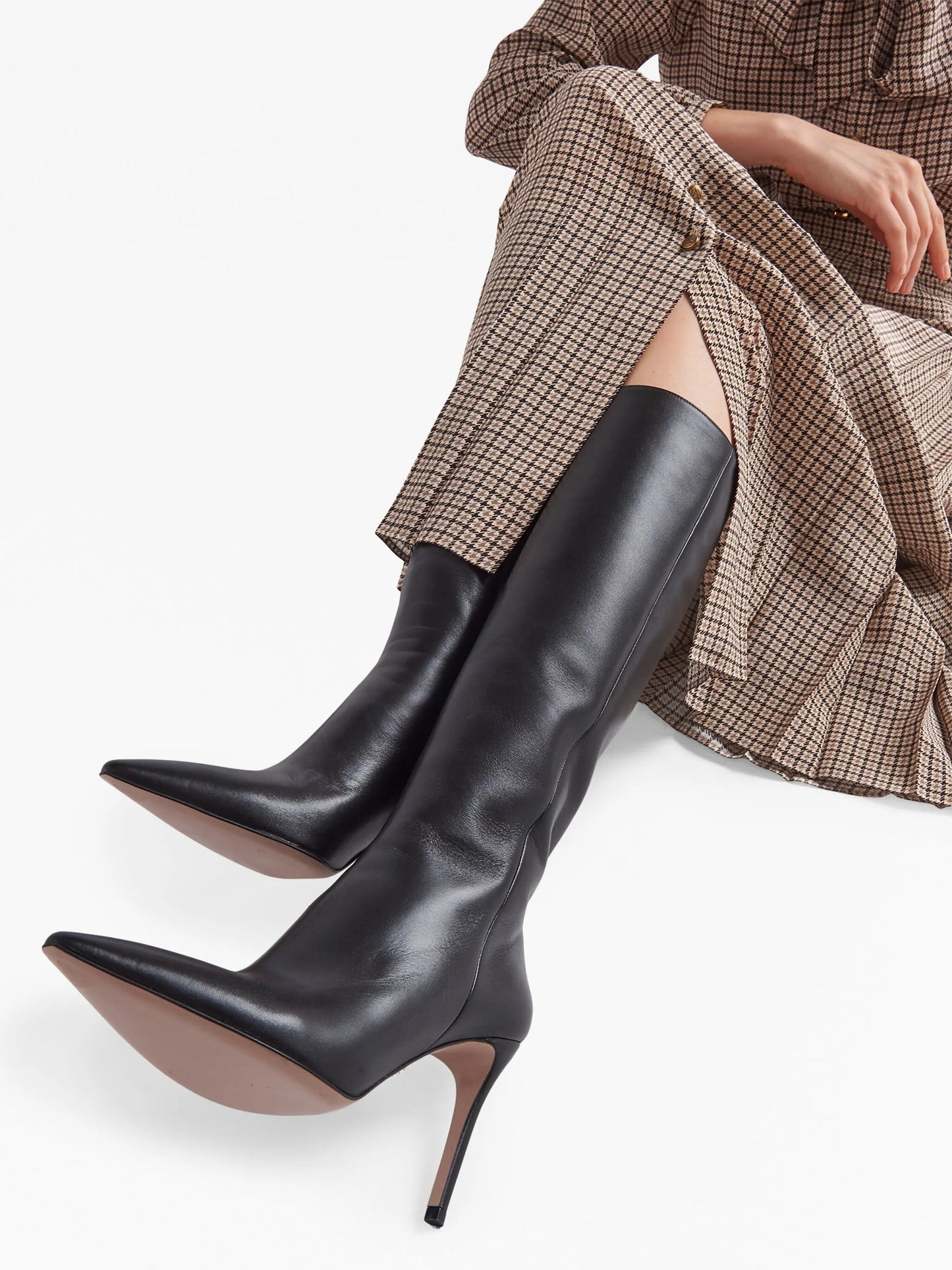 95mm knee-high nappa leather boots