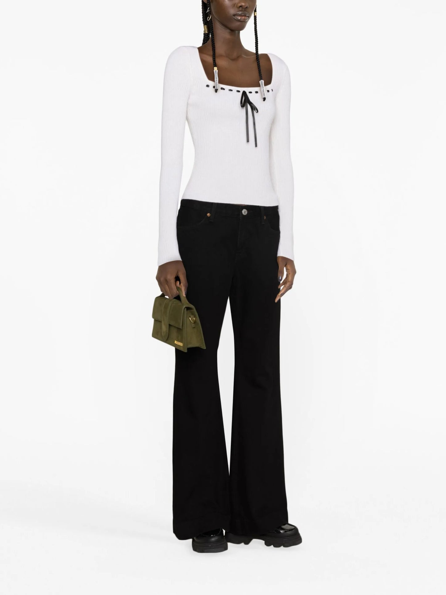 Kameron lace-up cashmere jumper