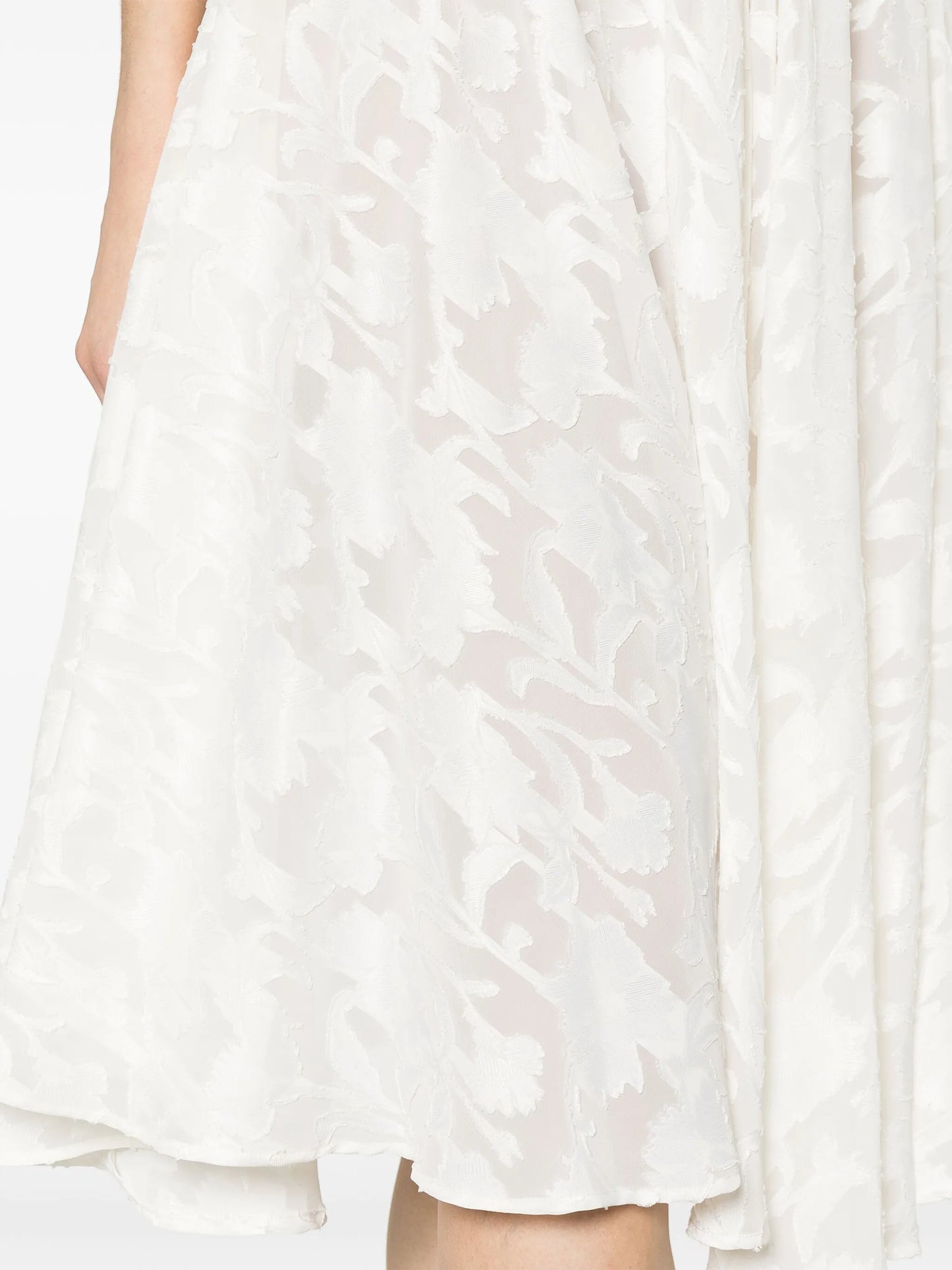 Chris floral-jacquard dress