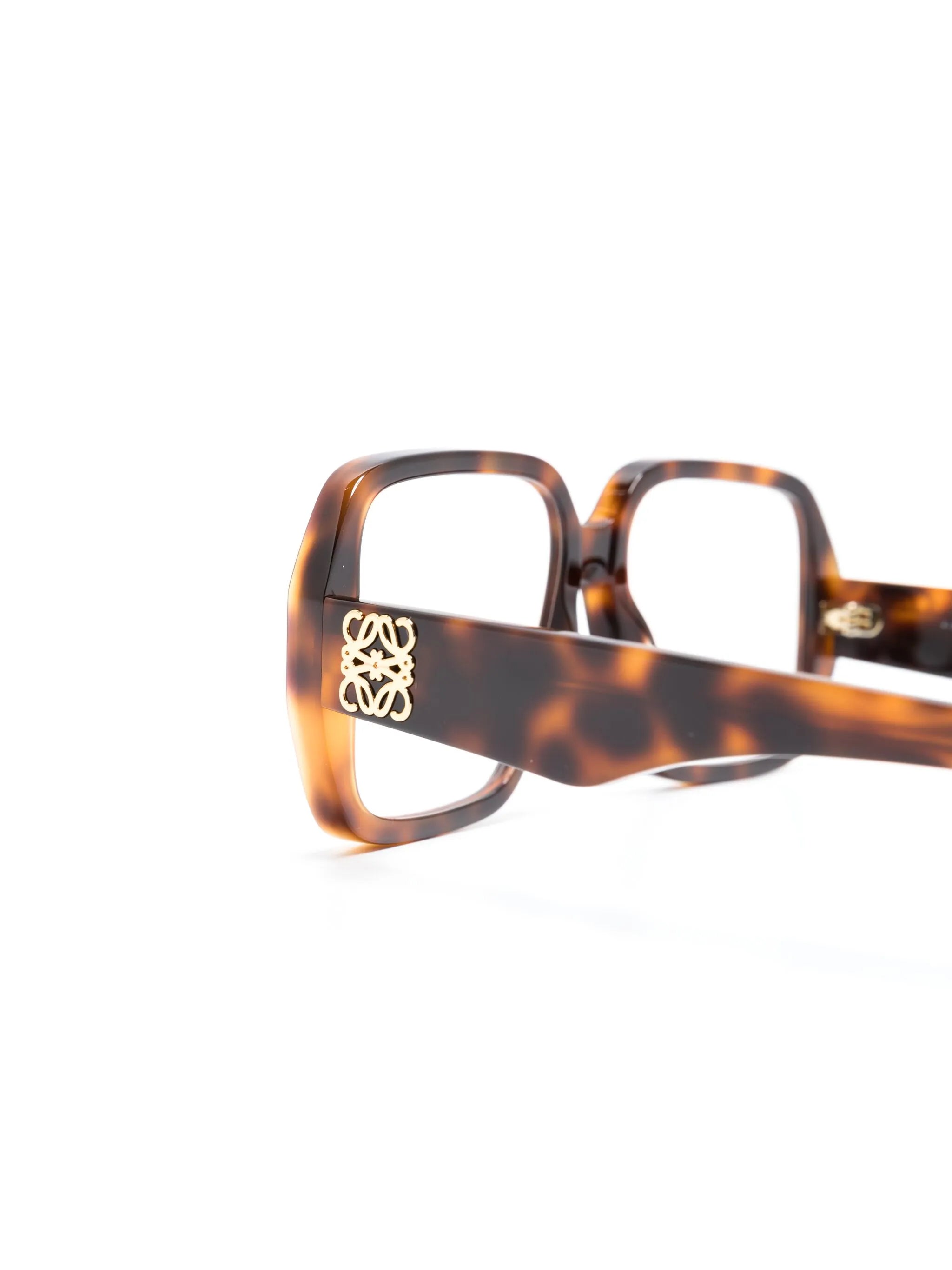 Anagram-plaque square-frame glasses