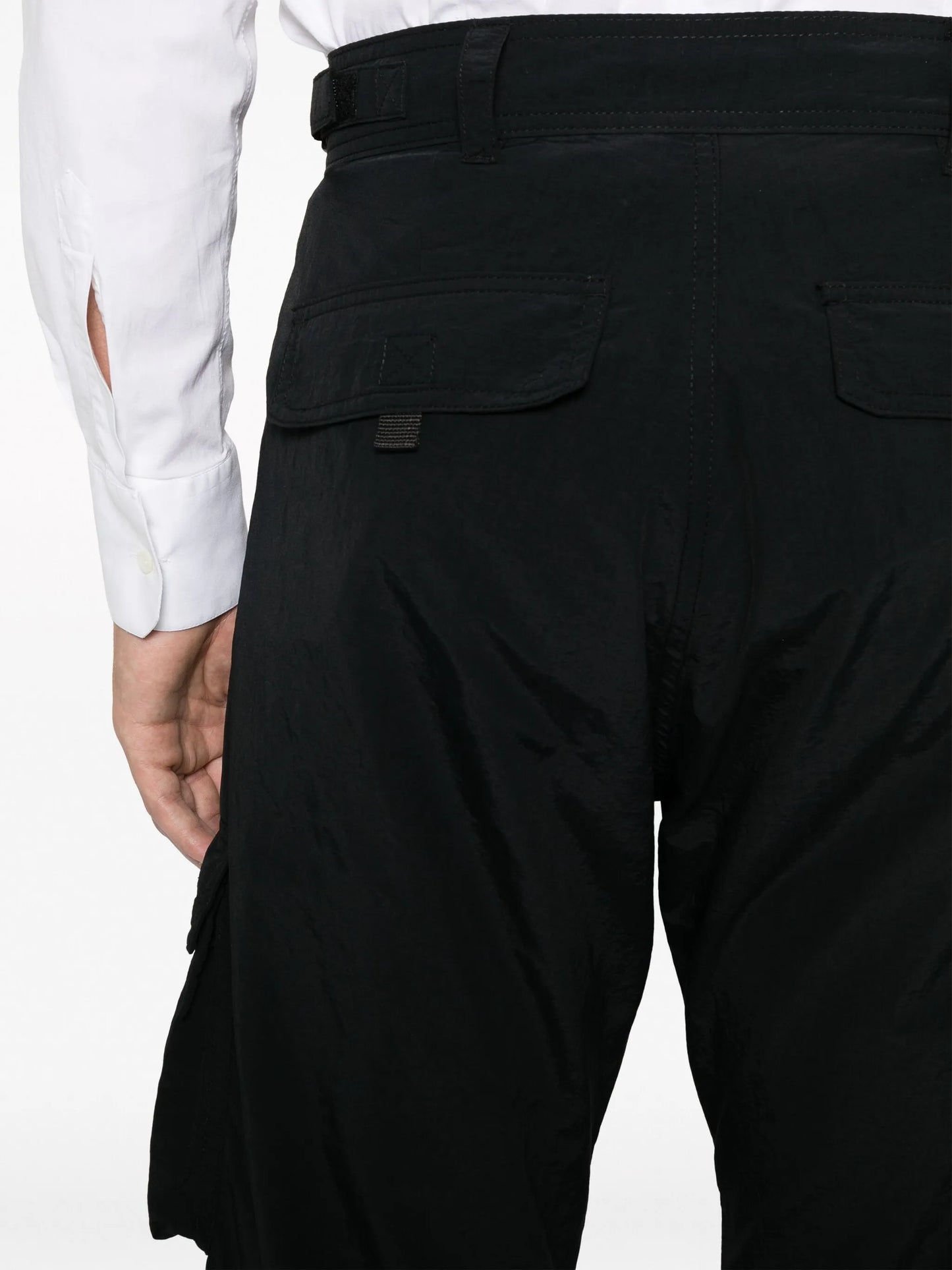 logo-patch cotton cargo trousers