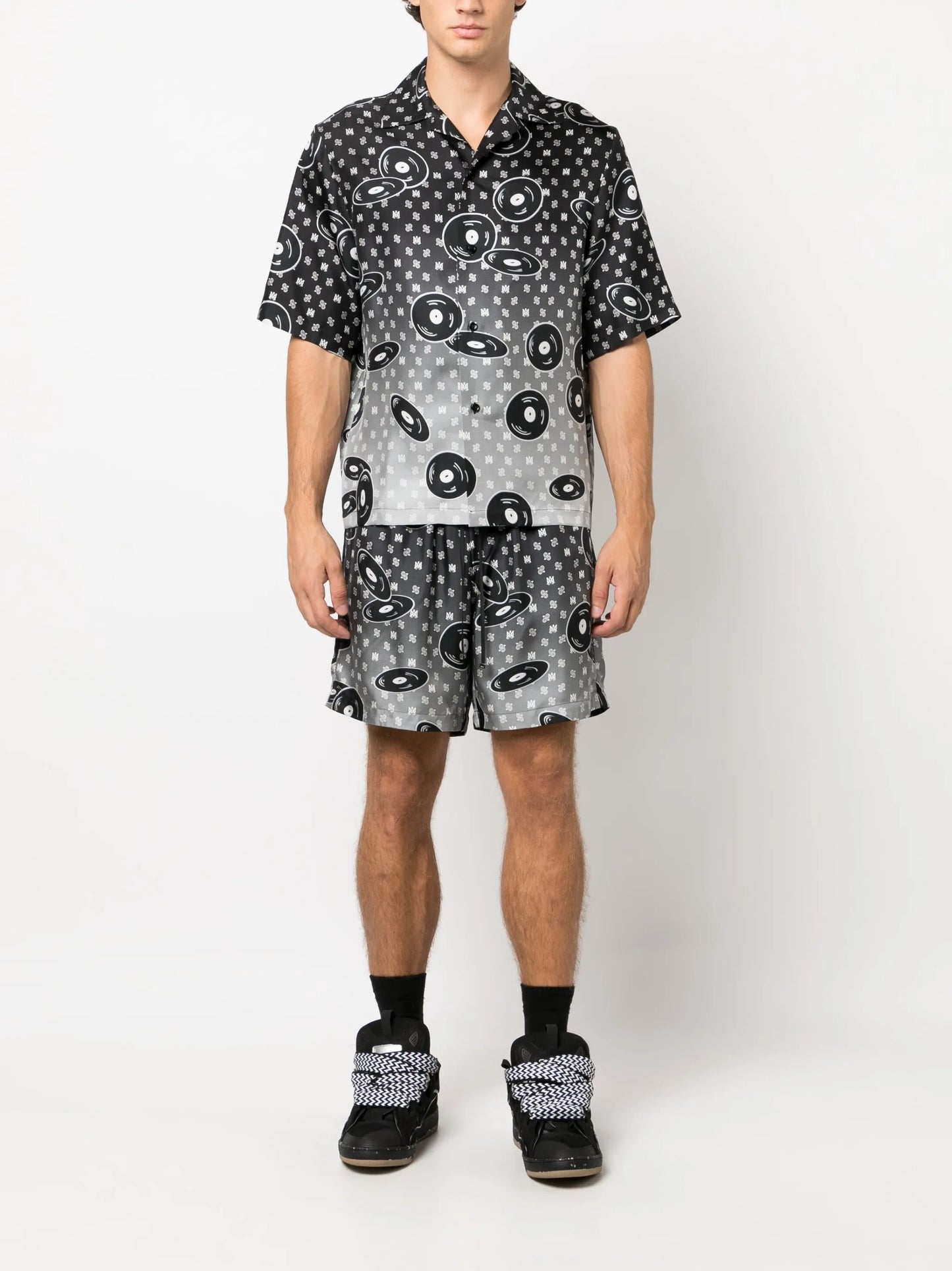 Falling Records silk shirt