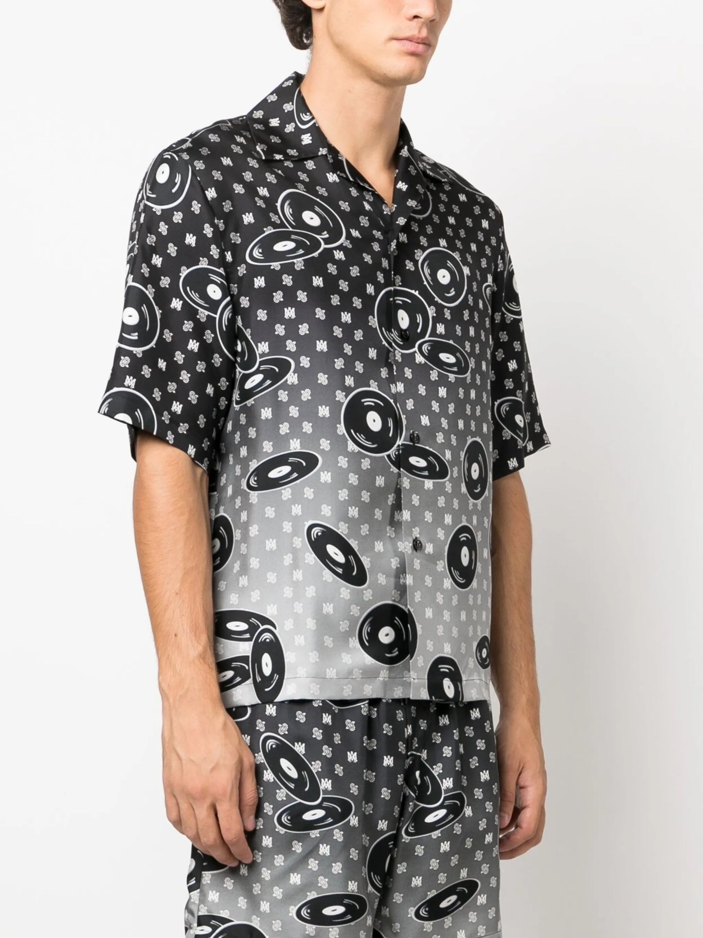 Falling Records silk shirt