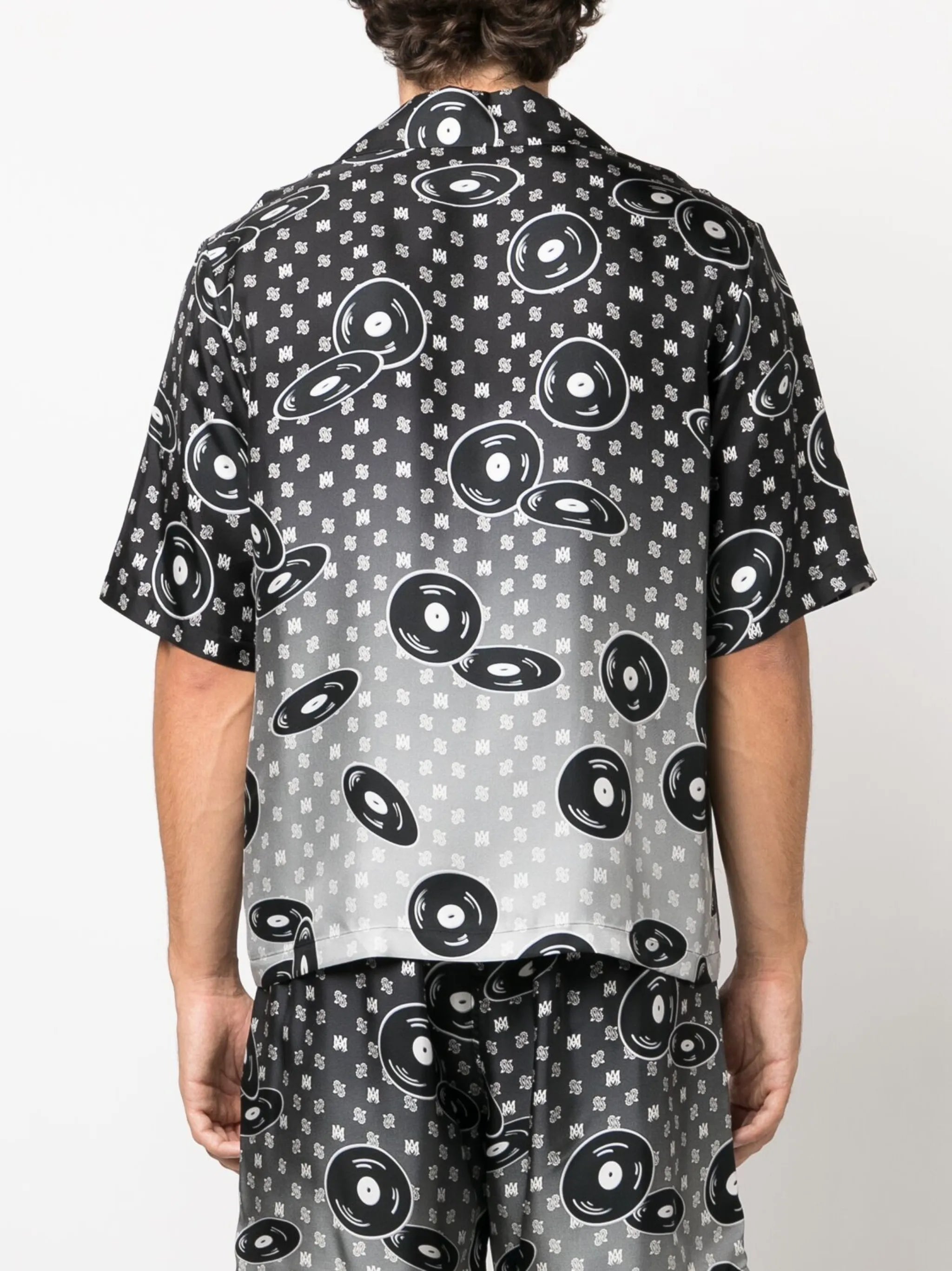 Falling Records silk shirt