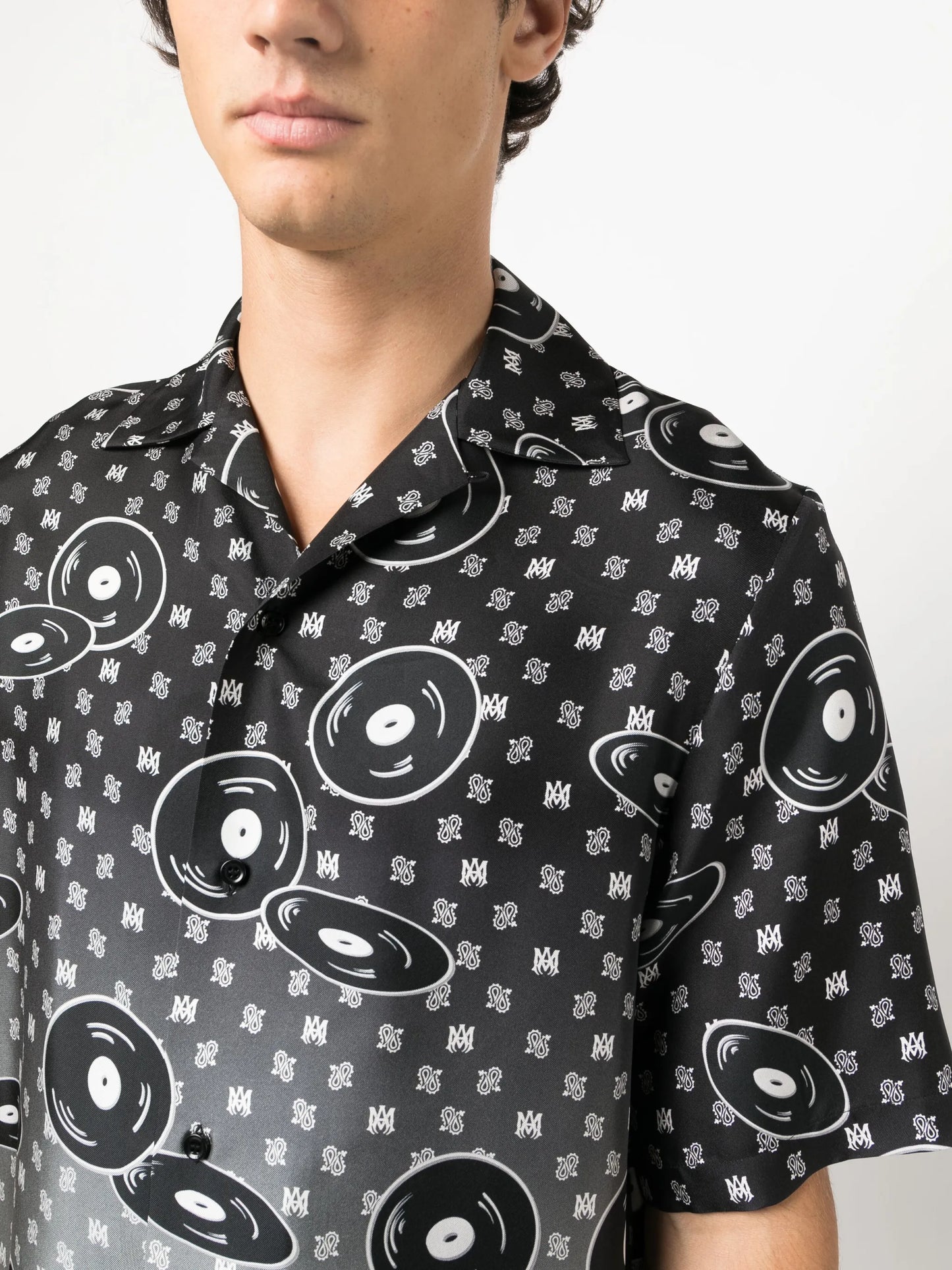 Falling Records silk shirt
