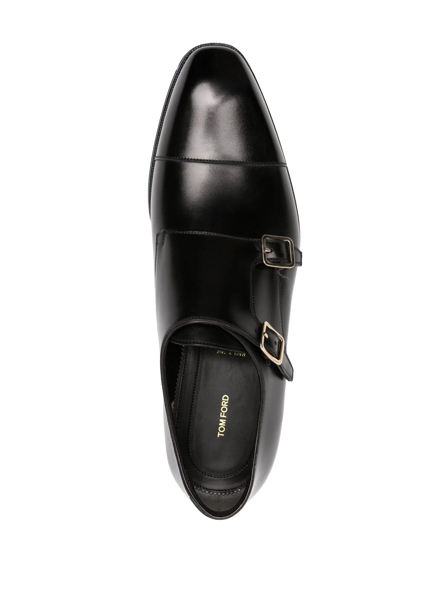 almond-toe leather loafers