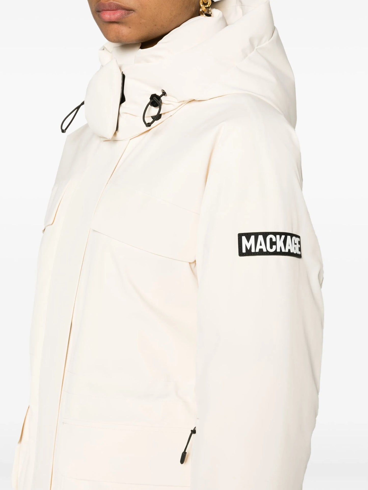 Iclyn hooded down-filled ski jacket