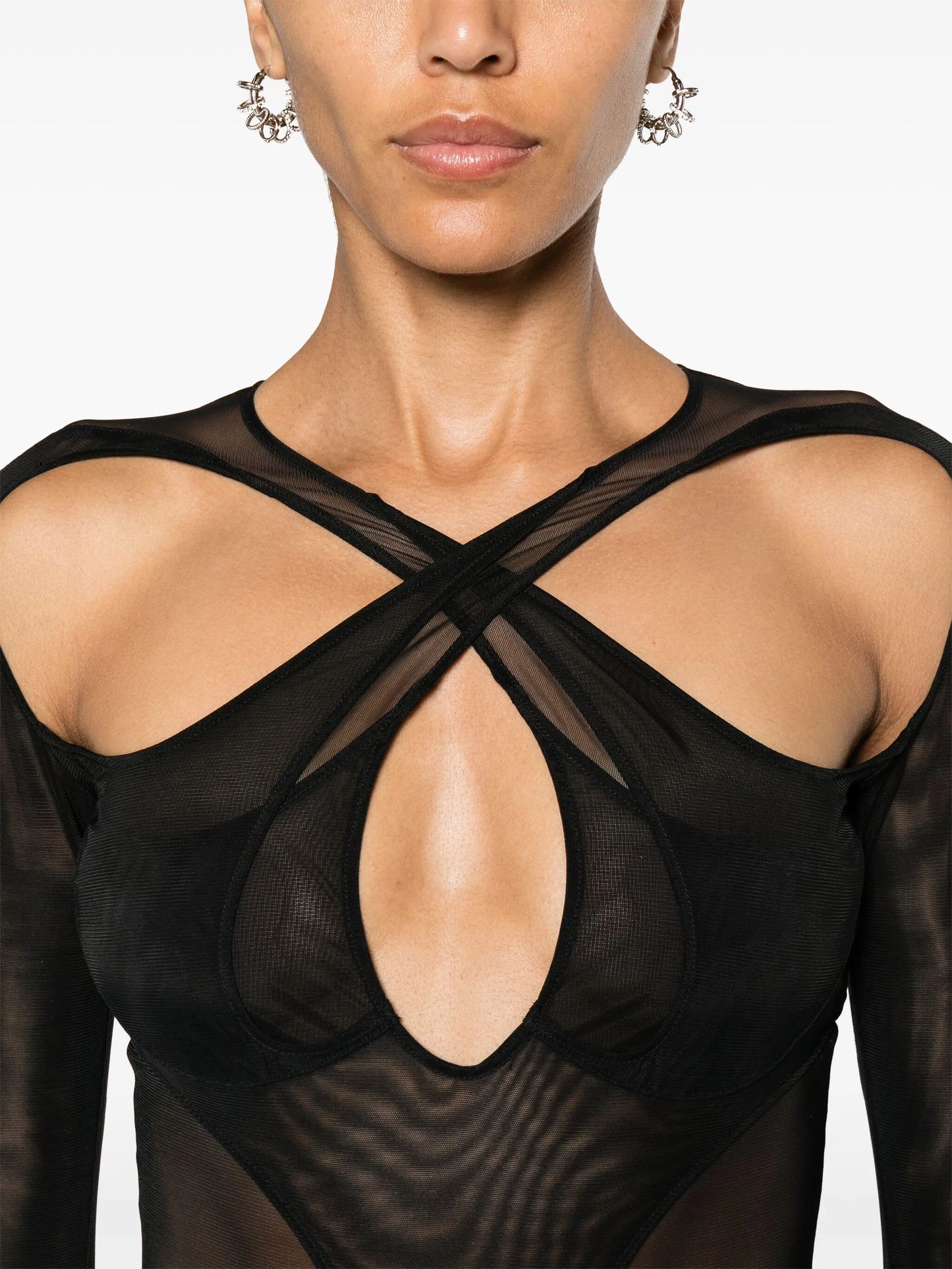 layered cut-out bodysuit