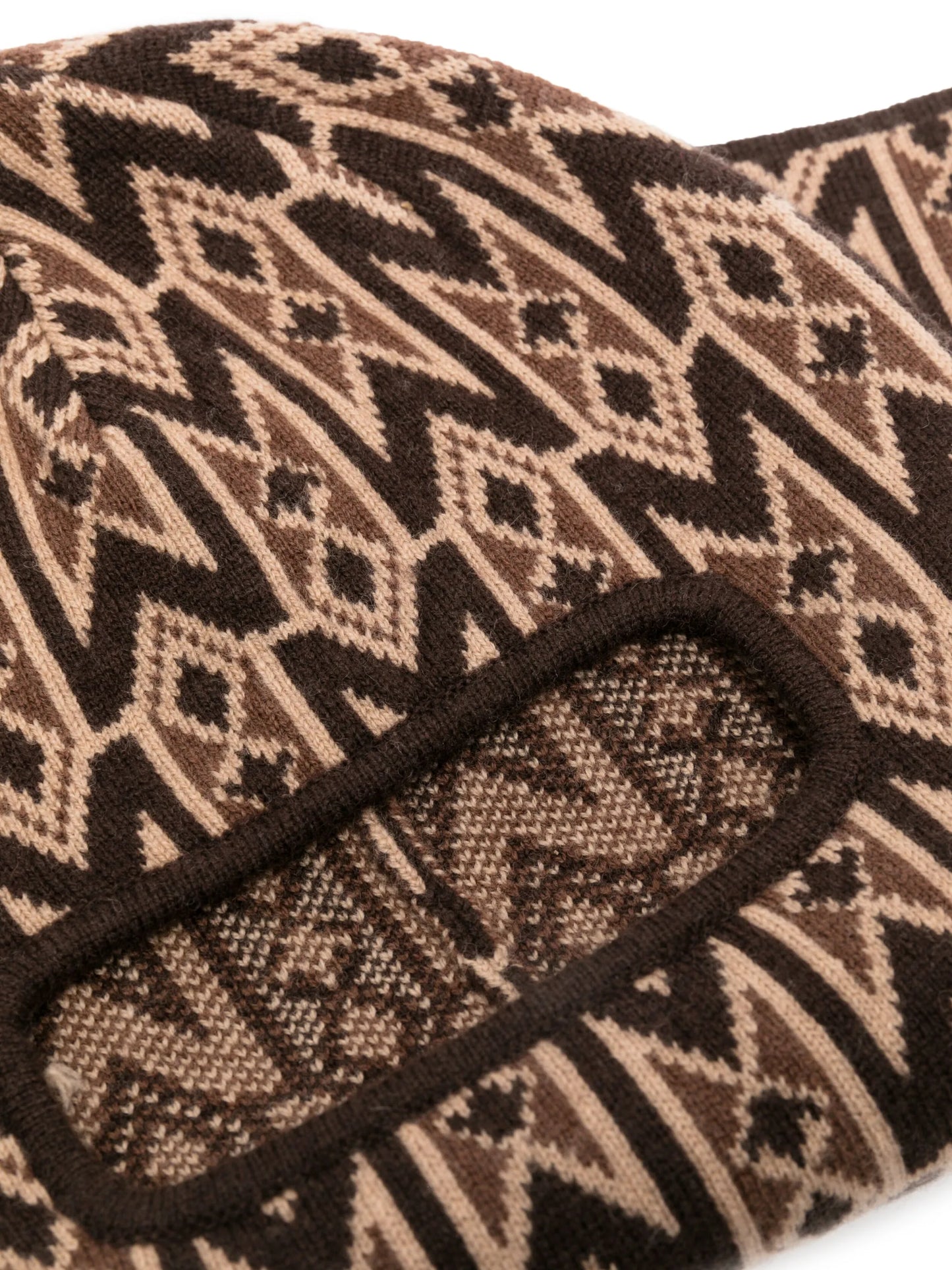 monogram-jacquard wool-blend balaclava