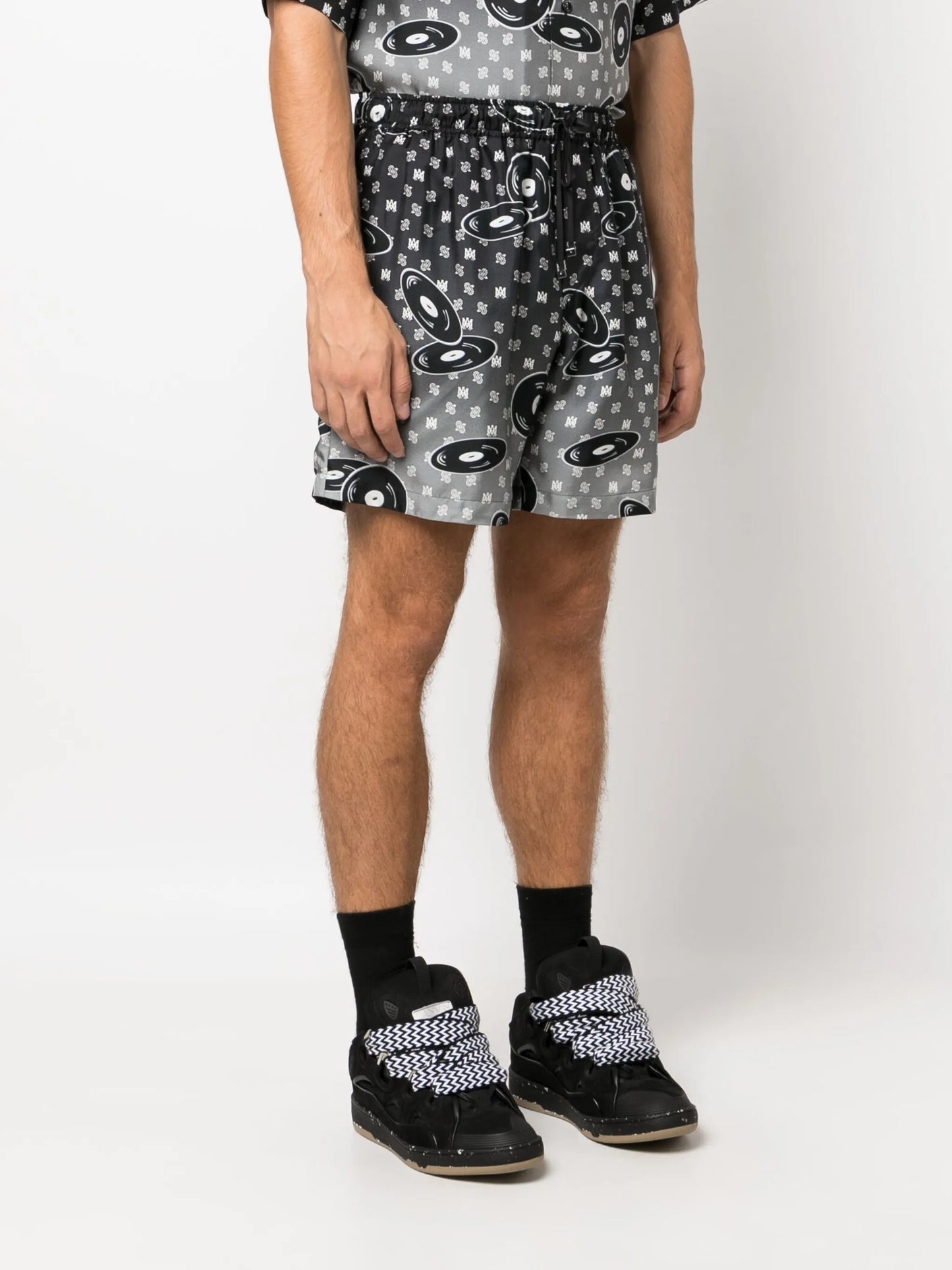 Falling Records silk shorts