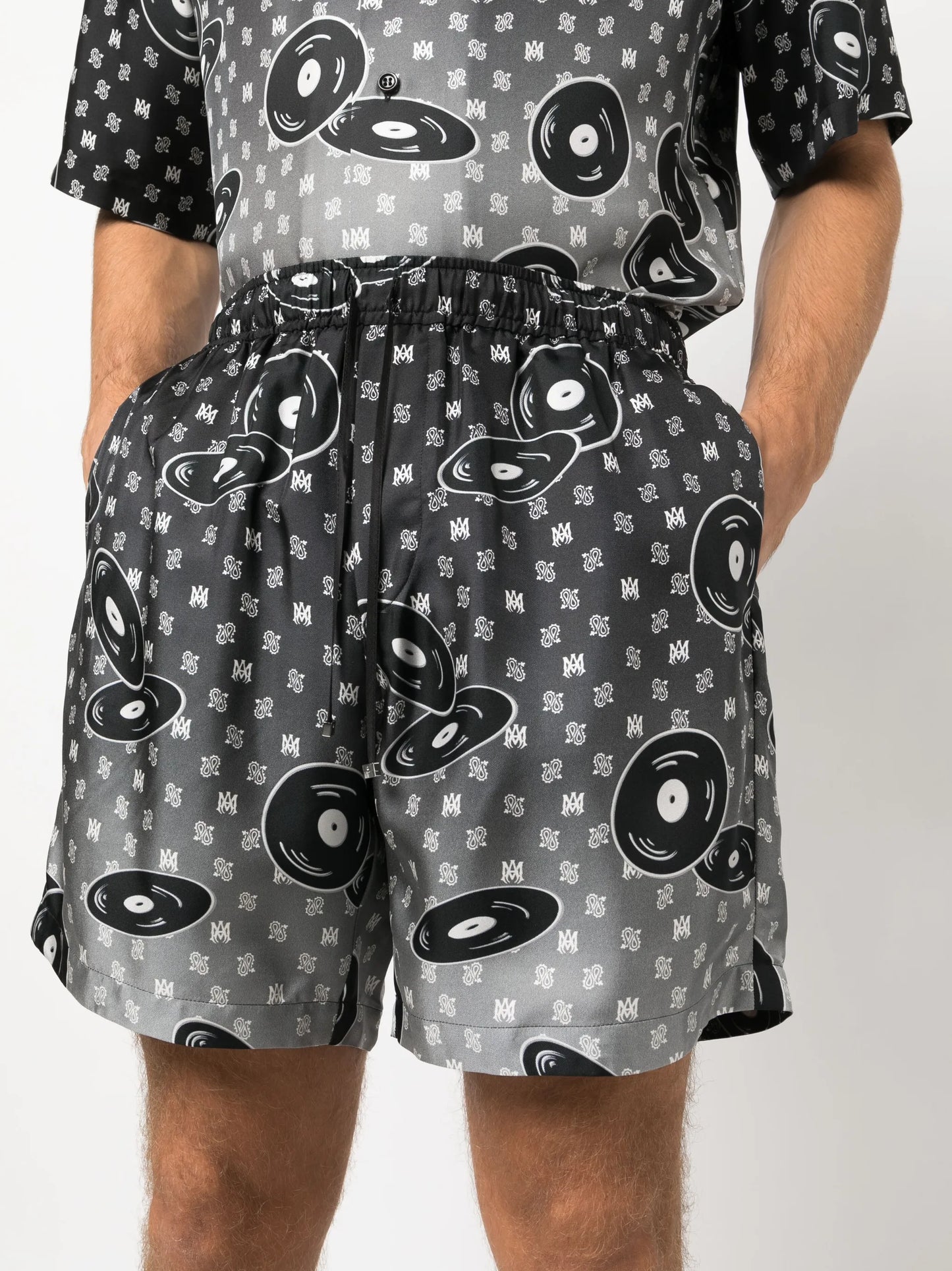Falling Records silk shorts
