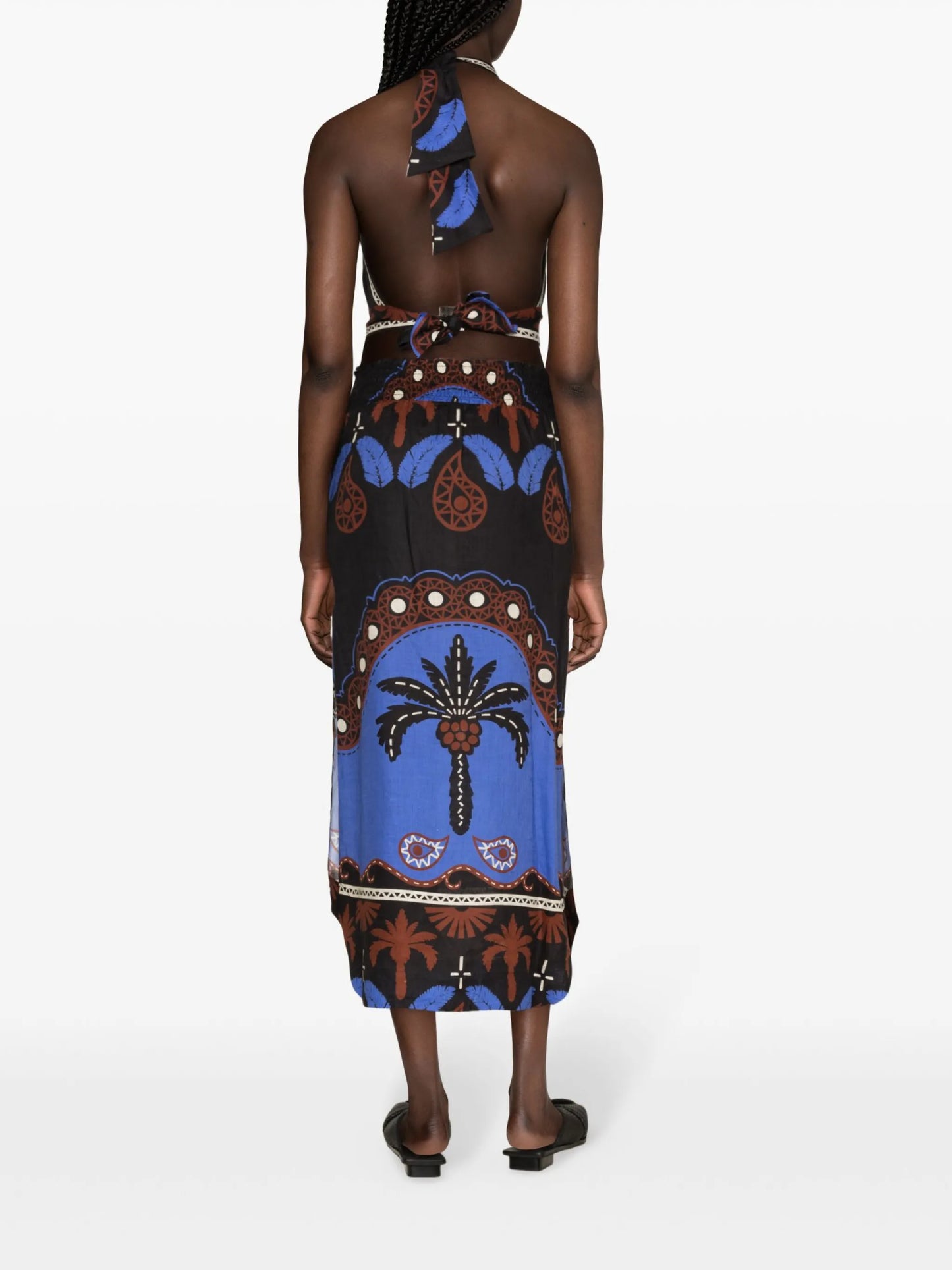 Masaaí Mythology carnival-print skirt