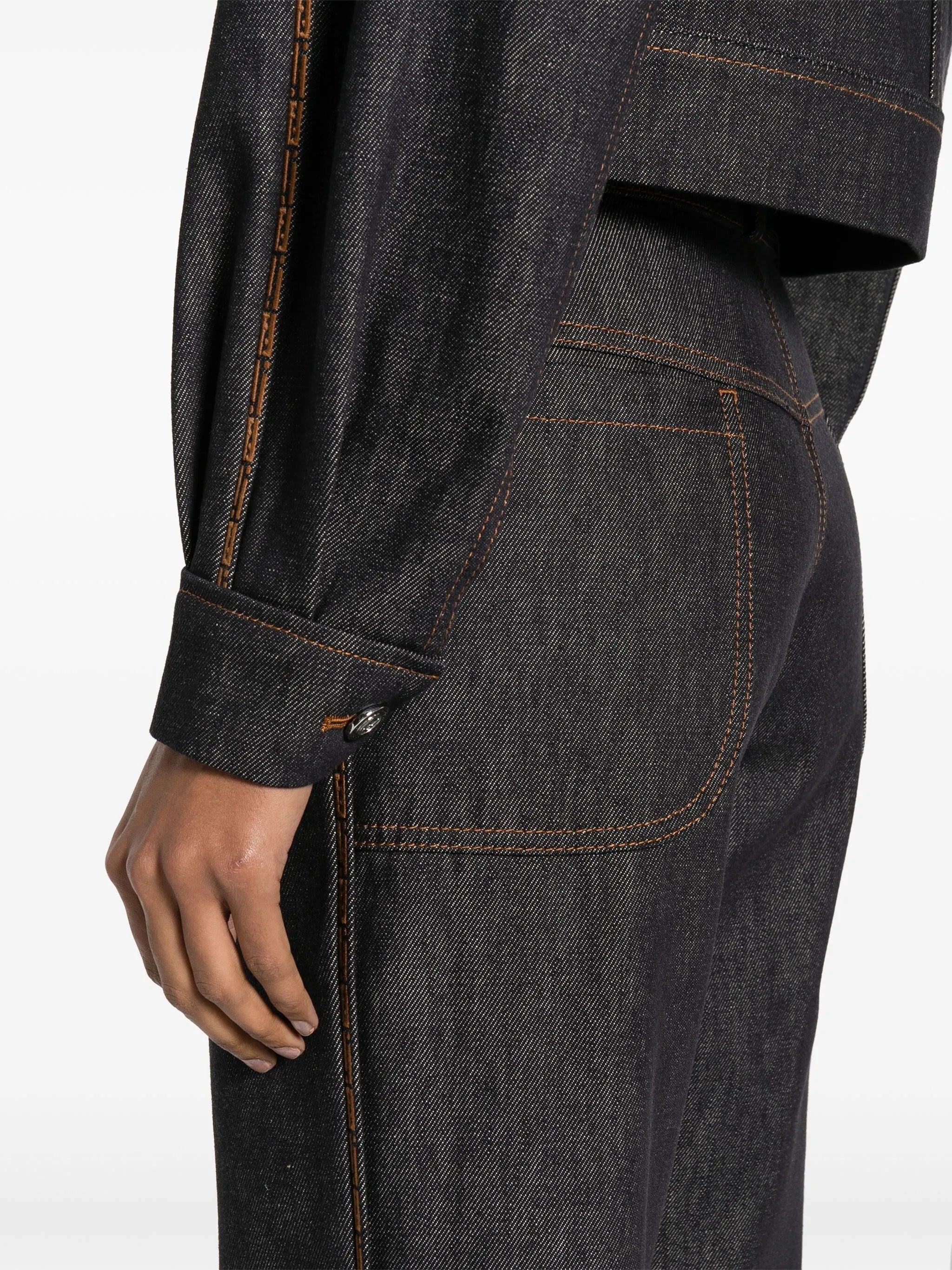 high-rise straight-leg jeans