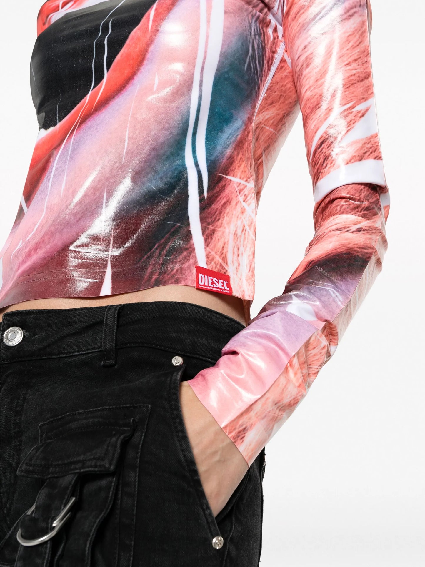 T-Clauzi-M1 graphic-print stretch T-shirt