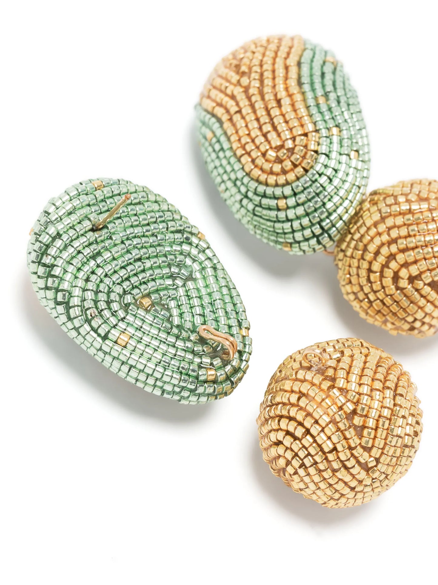 Agua 24kt gold plated beaded earrings