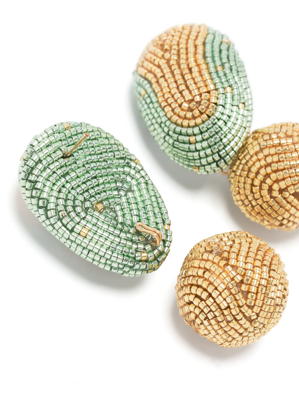 Agua 24kt gold plated beaded earrings
