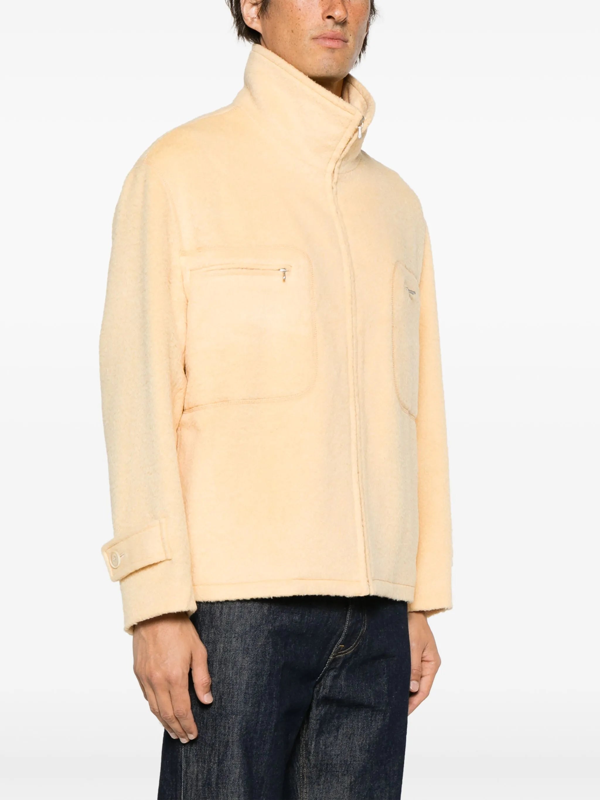 fleece zip-front jacket