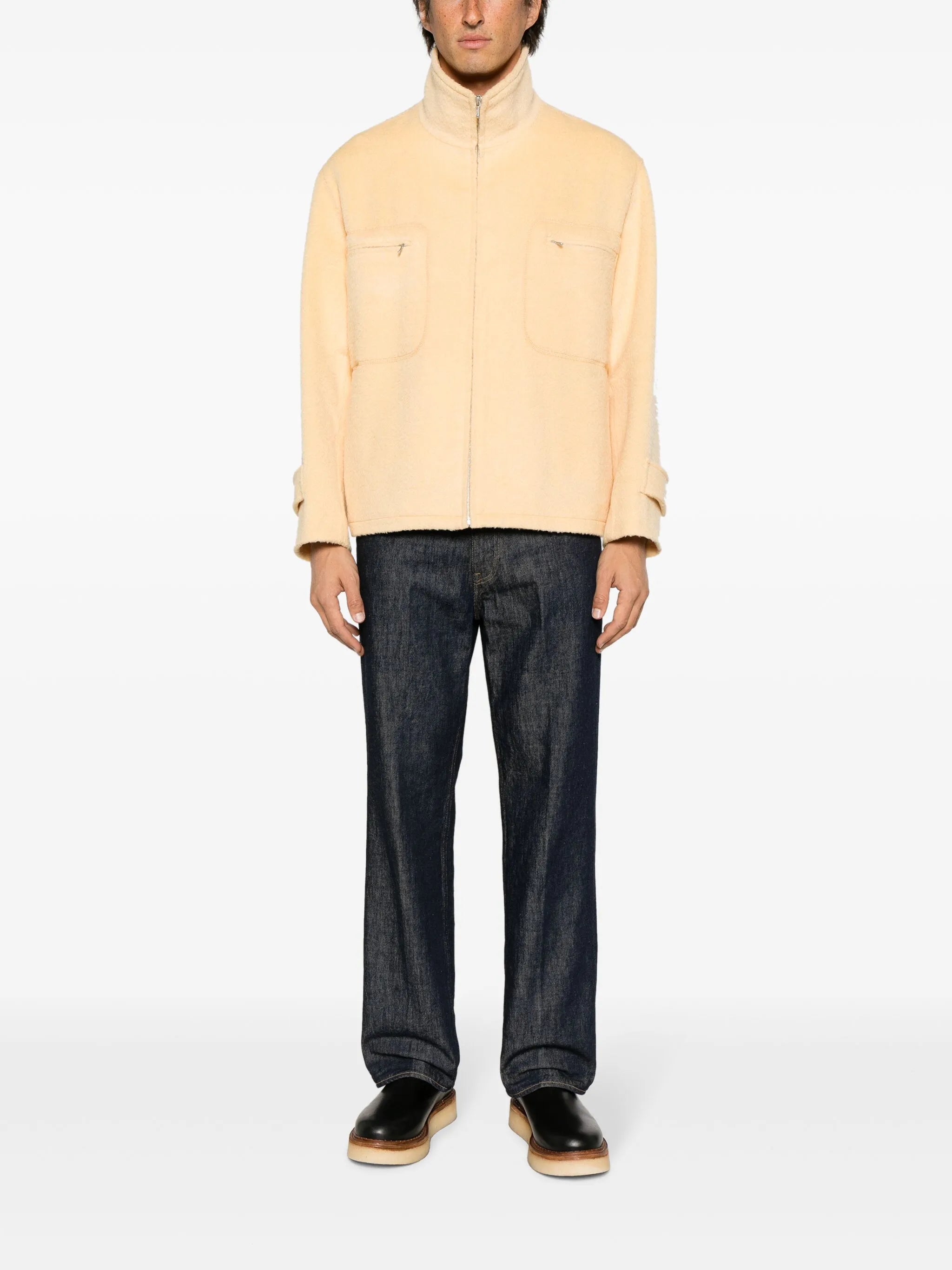 fleece zip-front jacket