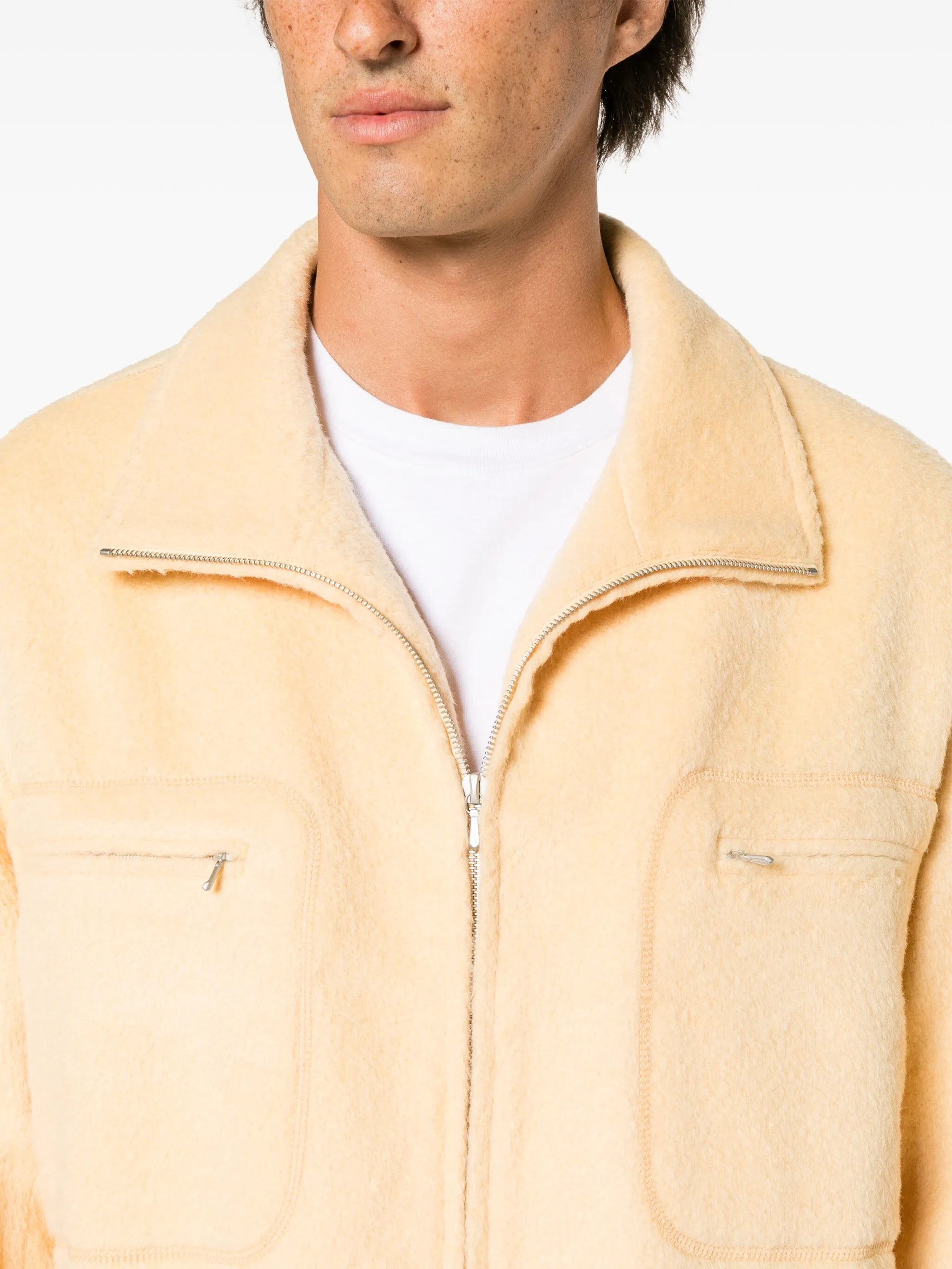 fleece zip-front jacket