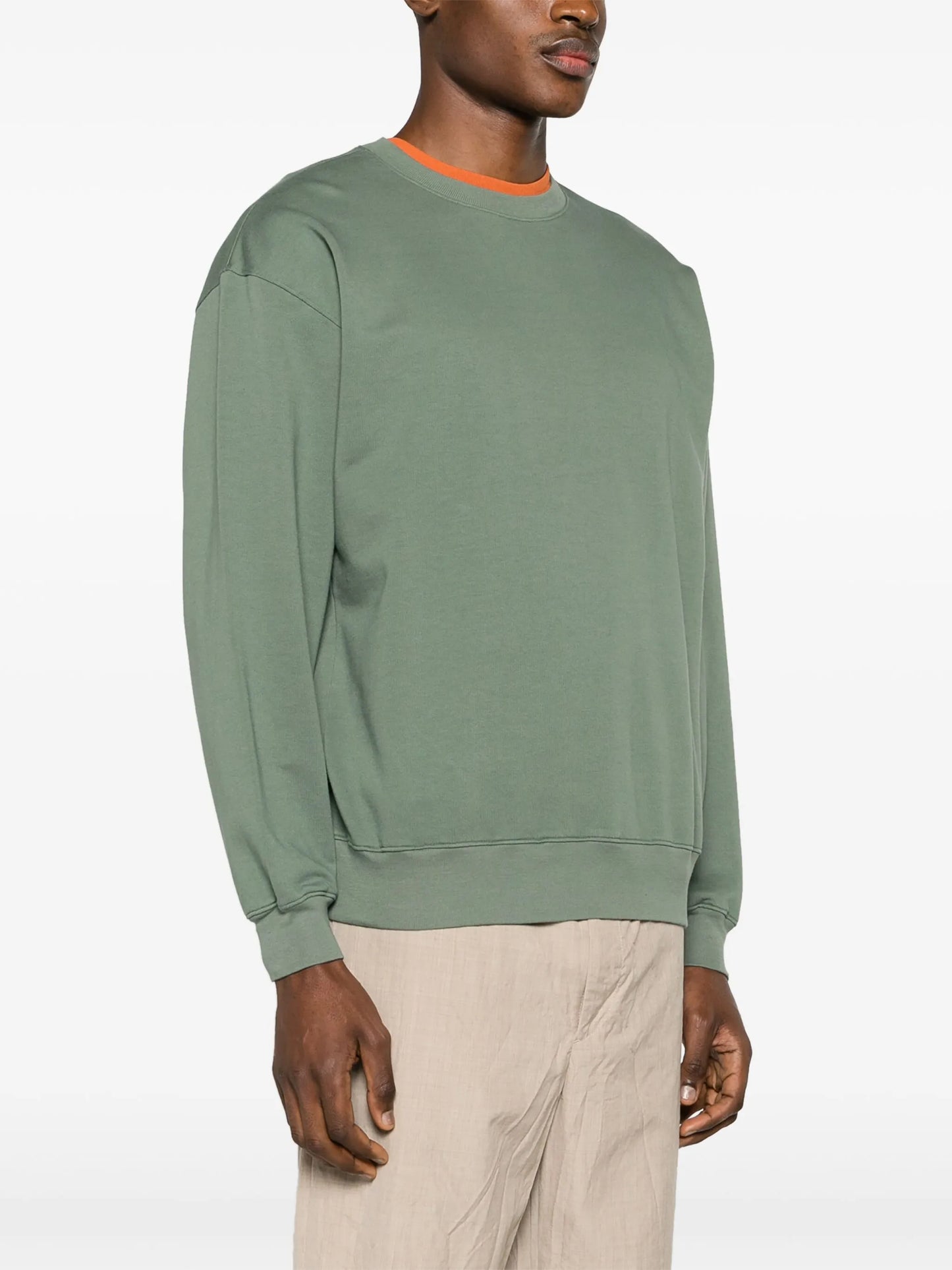crew-neck cotton sweatshirt