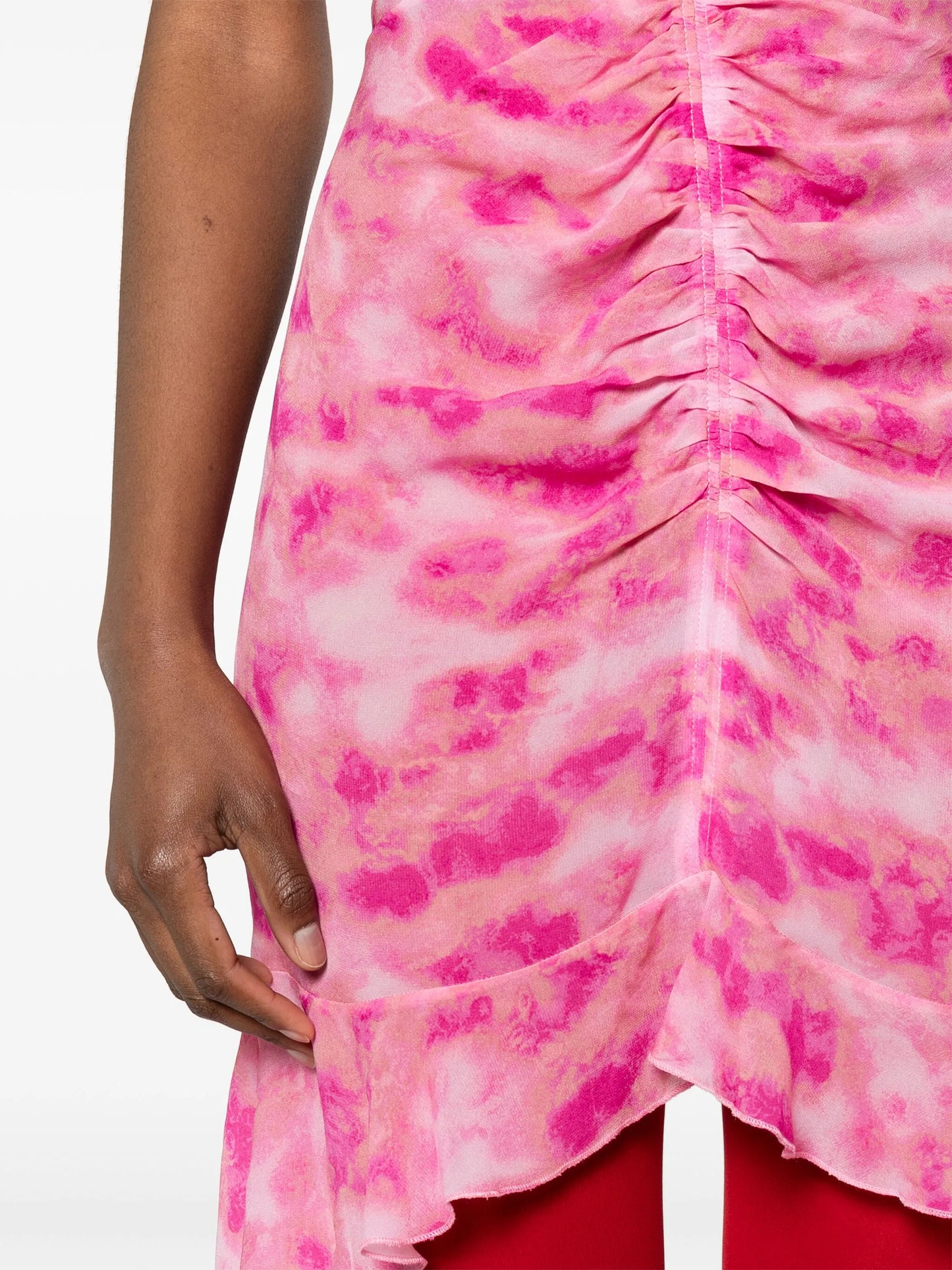 tie-dye chiffon minidress
