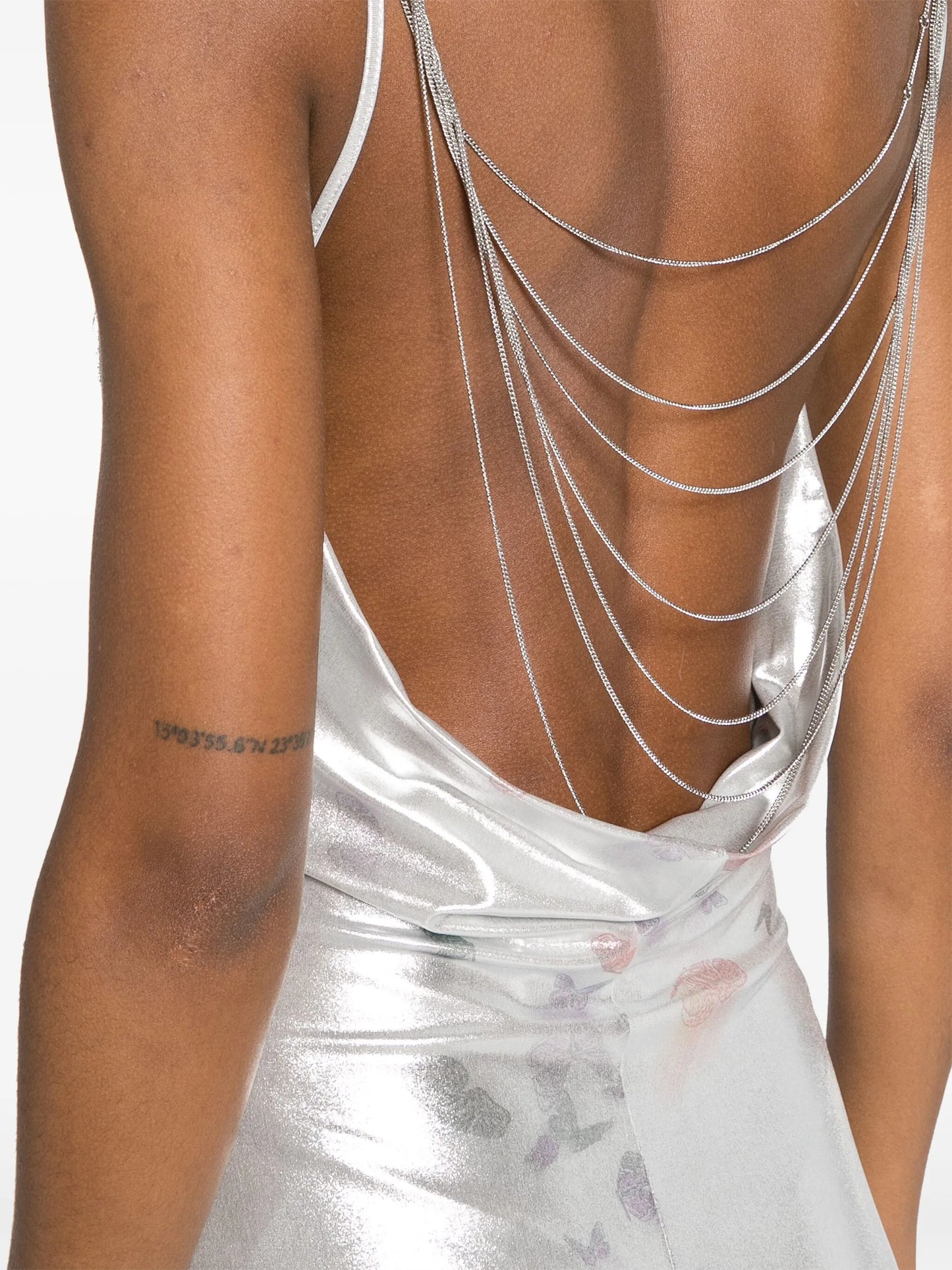 Ita laminated maxi dress