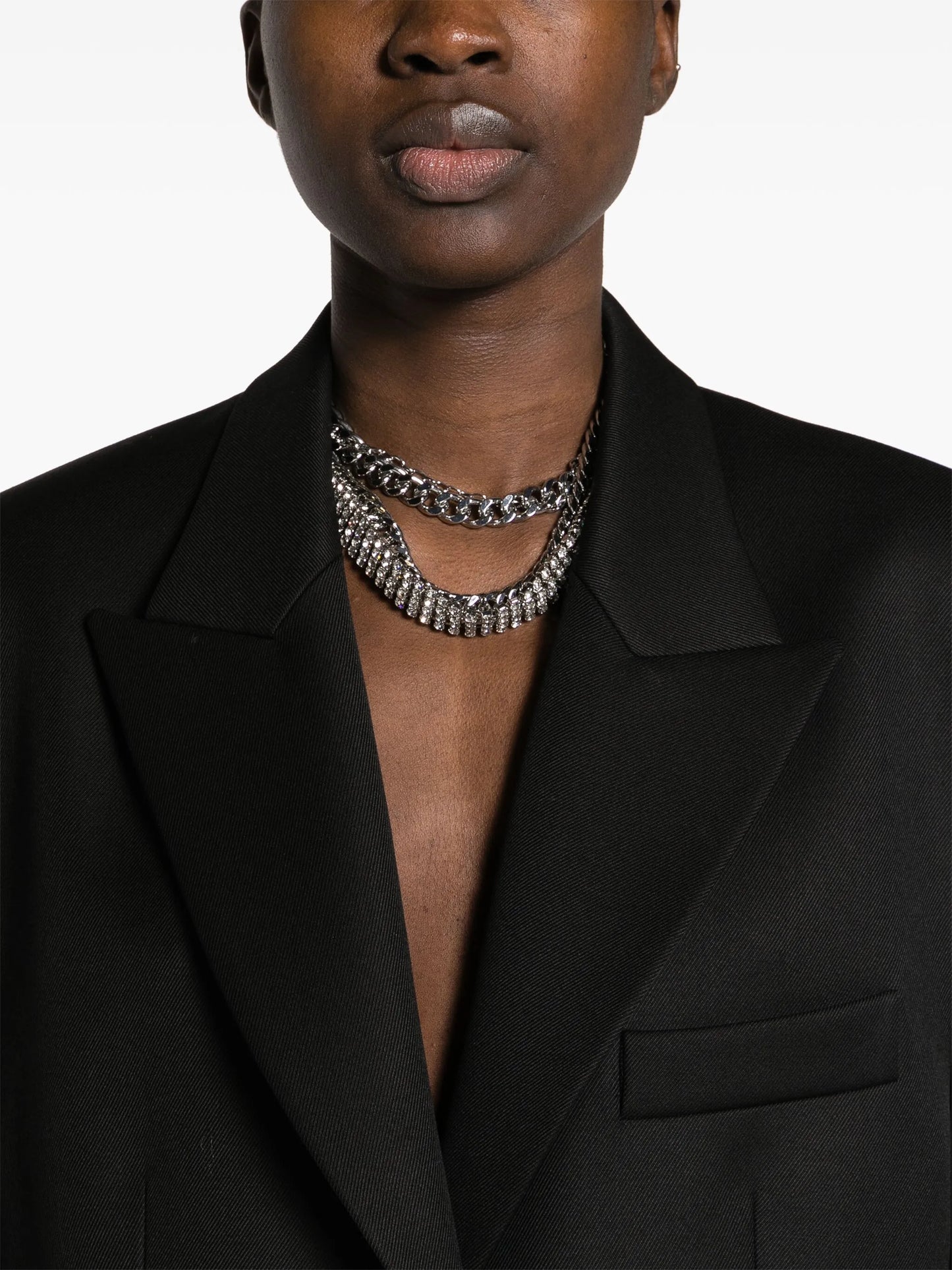 single-breasted wool blazer