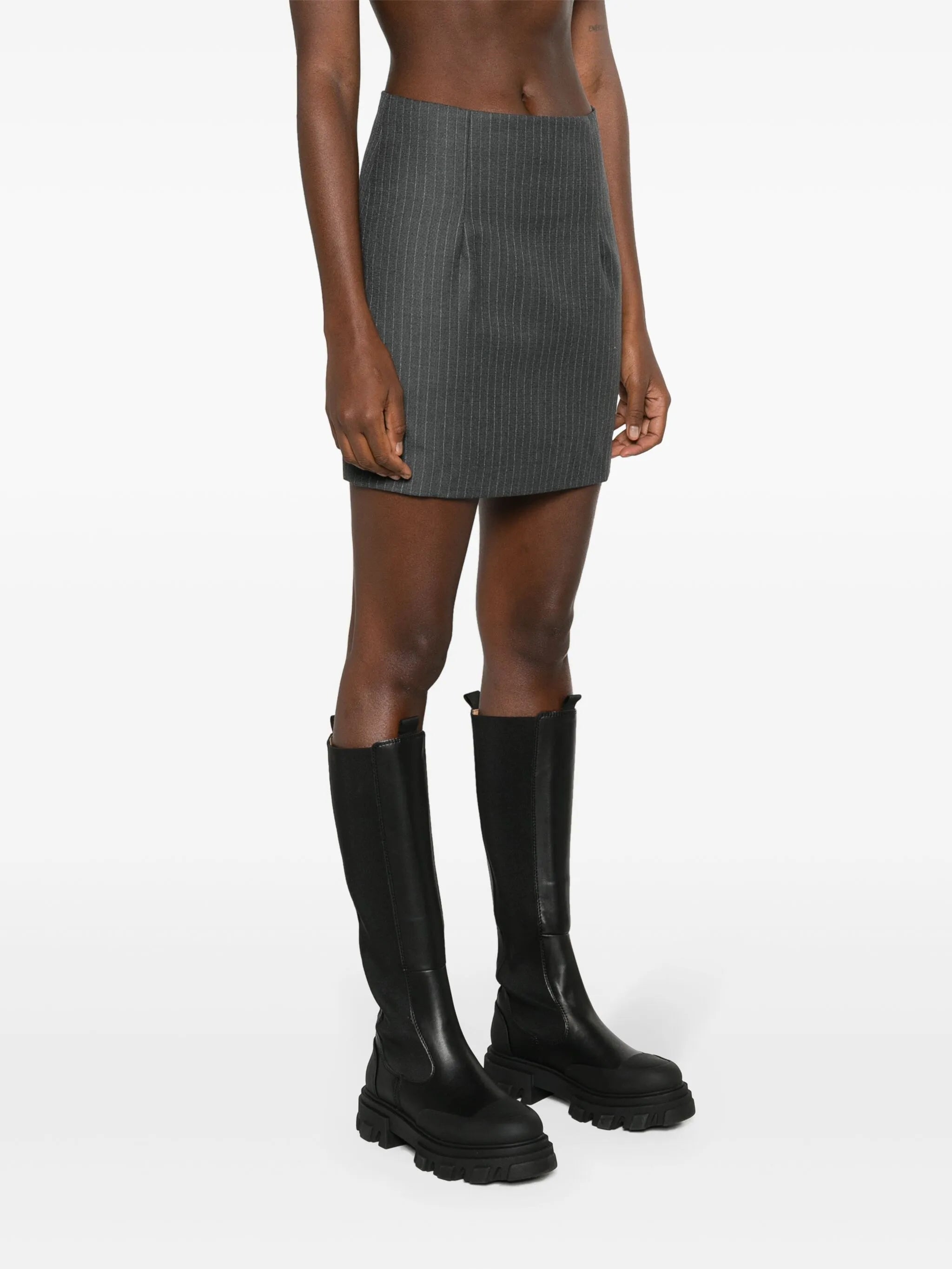 Mani pinstriped mini skirt