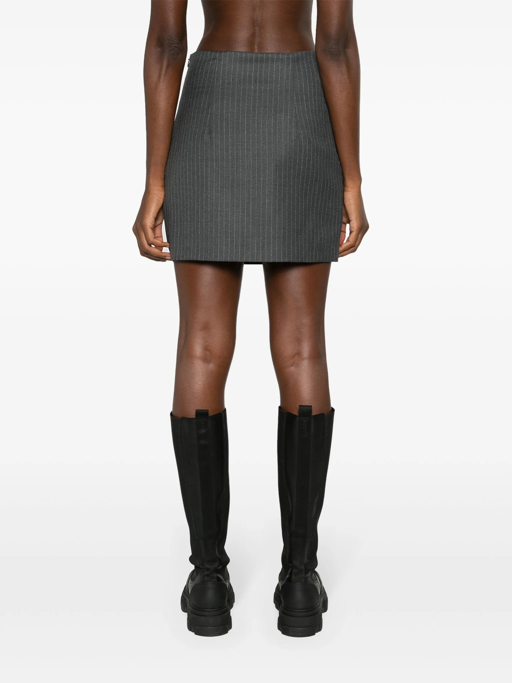 Mani pinstriped mini skirt