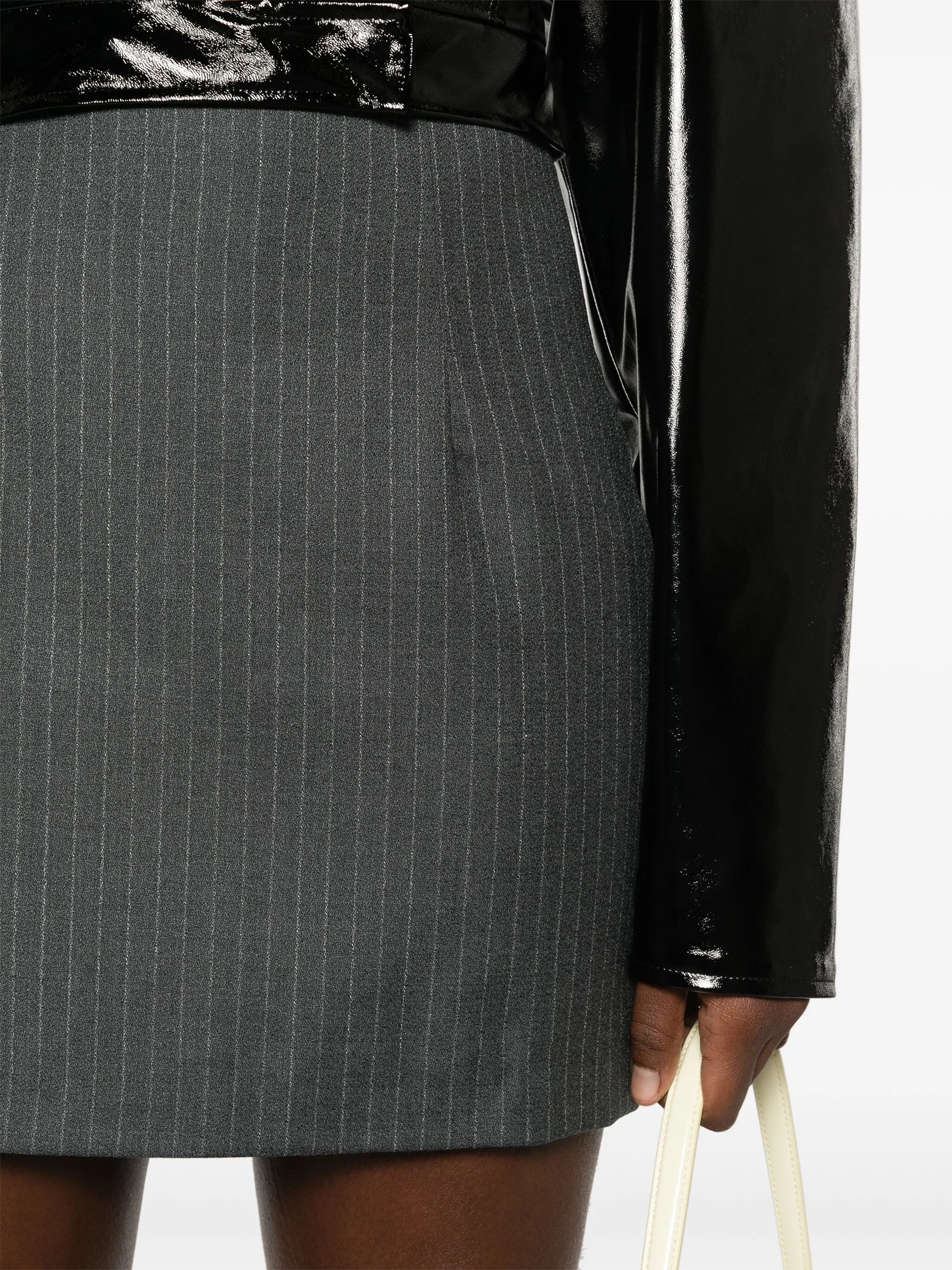 Mani pinstriped mini skirt
