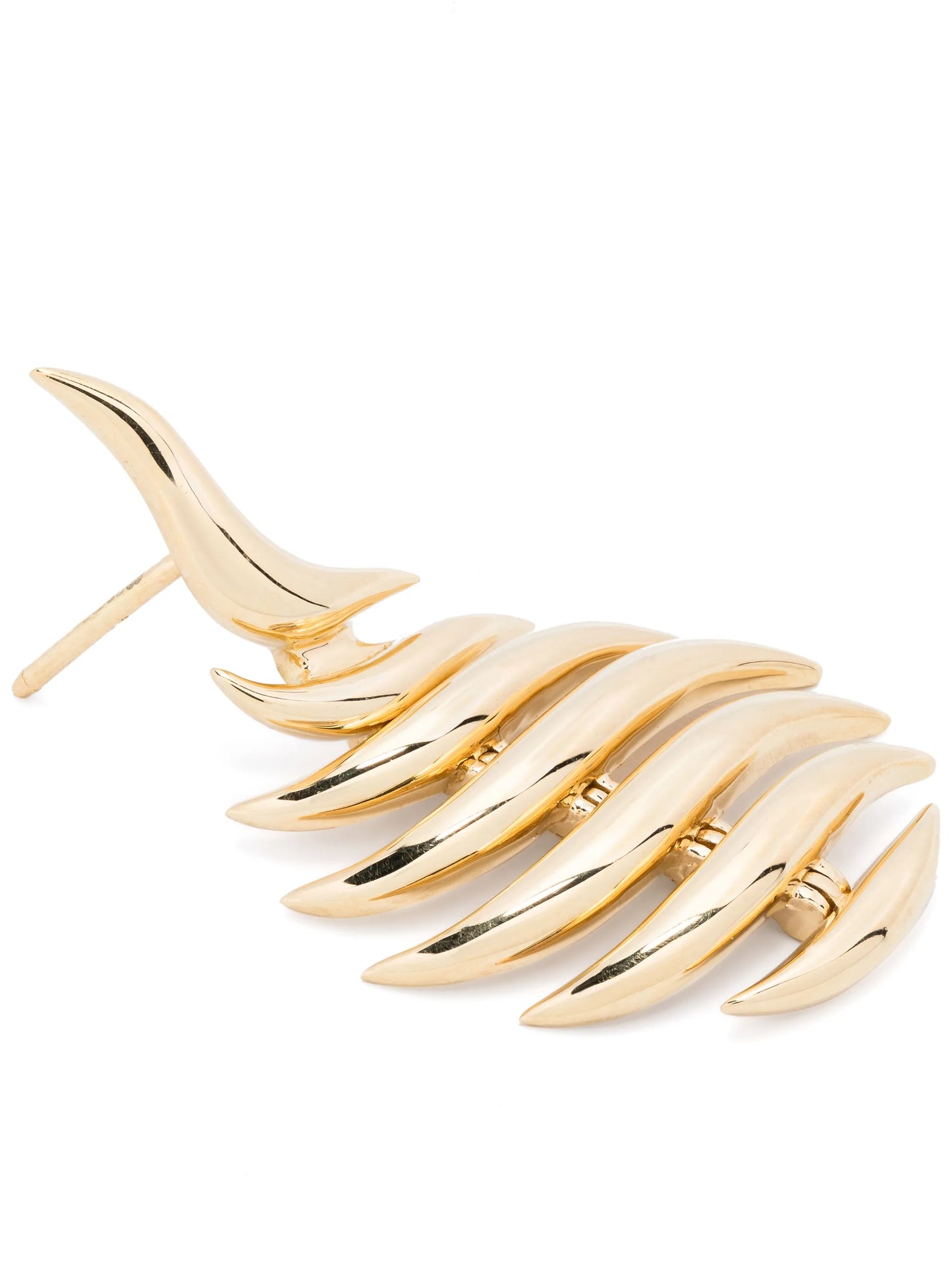 18kt yellow gold flame earrings