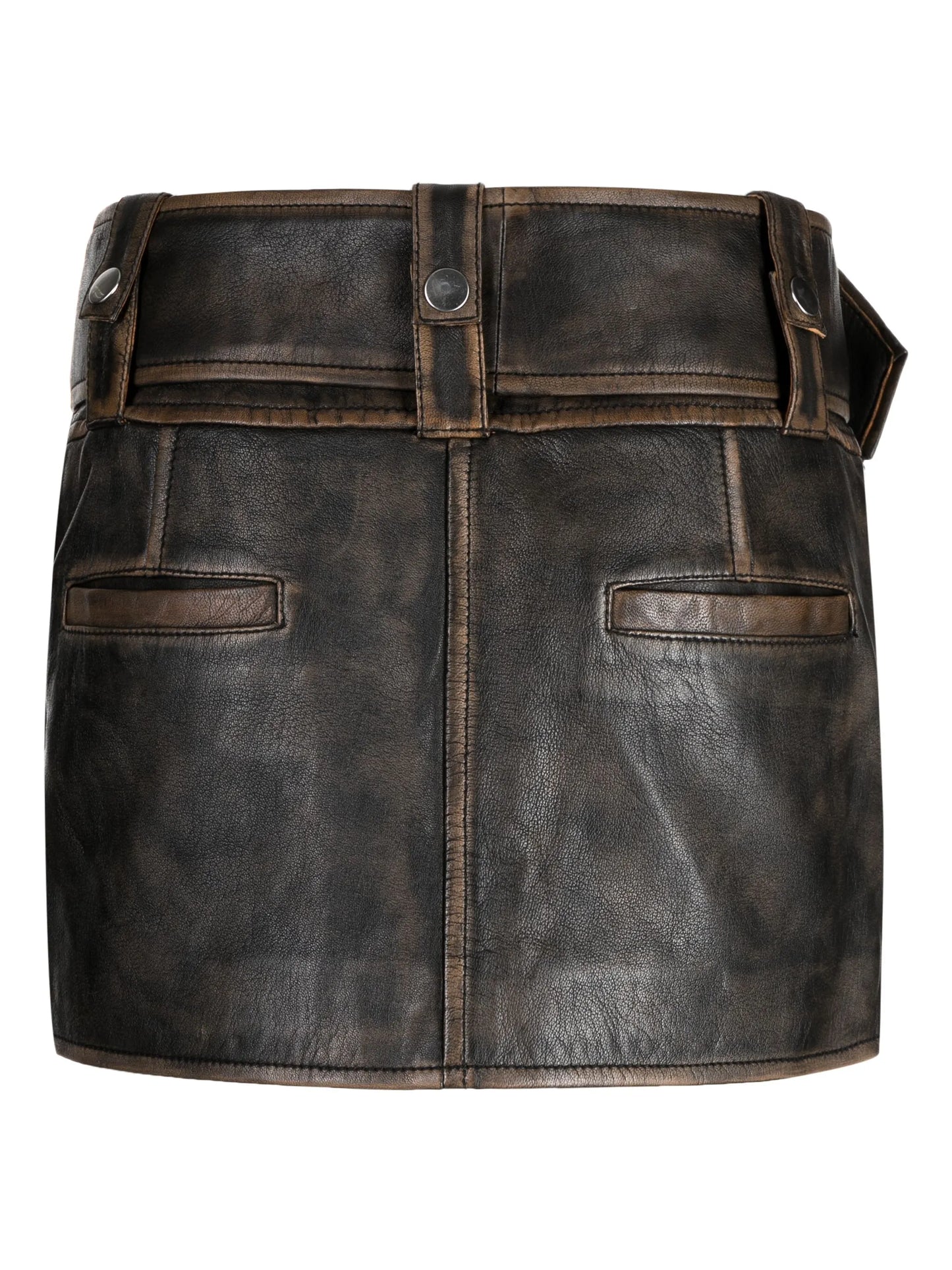 Biker leather miniskirt