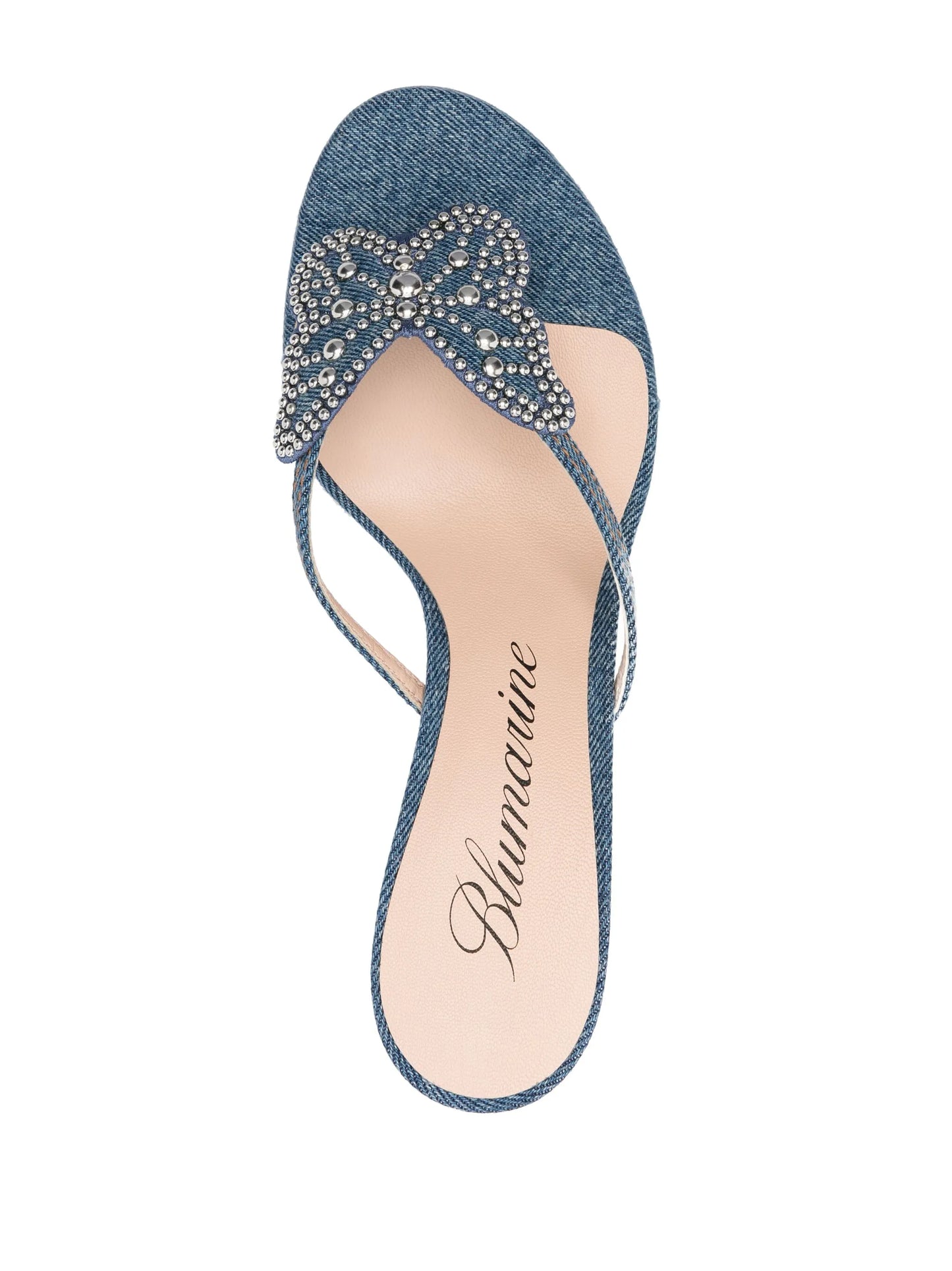 85mm butterfly-detail denim sandals