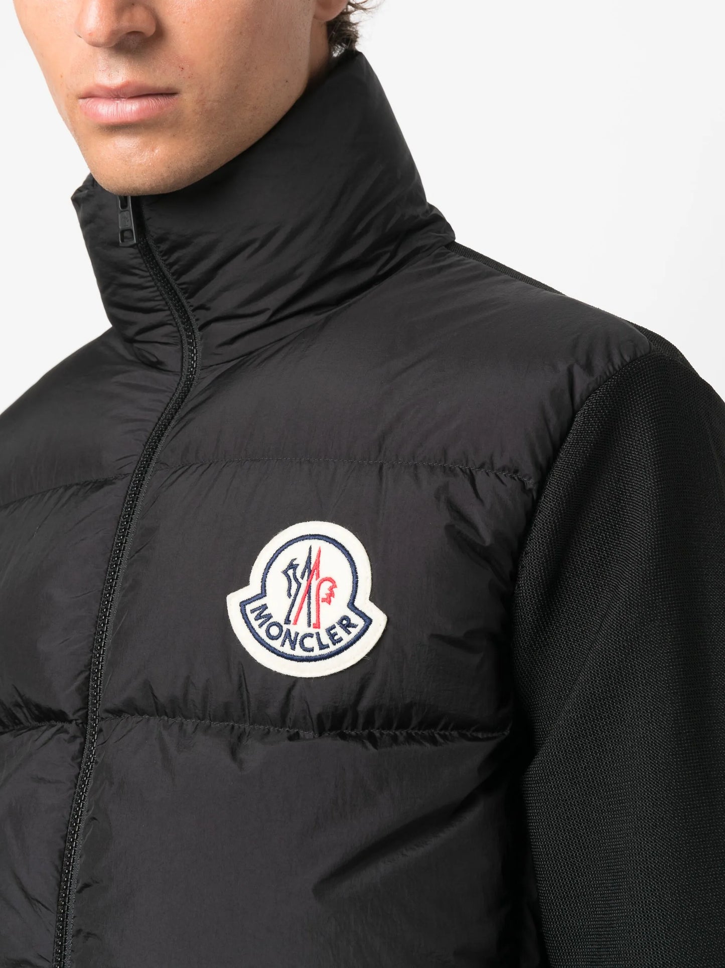 logo-patch puffer jacket