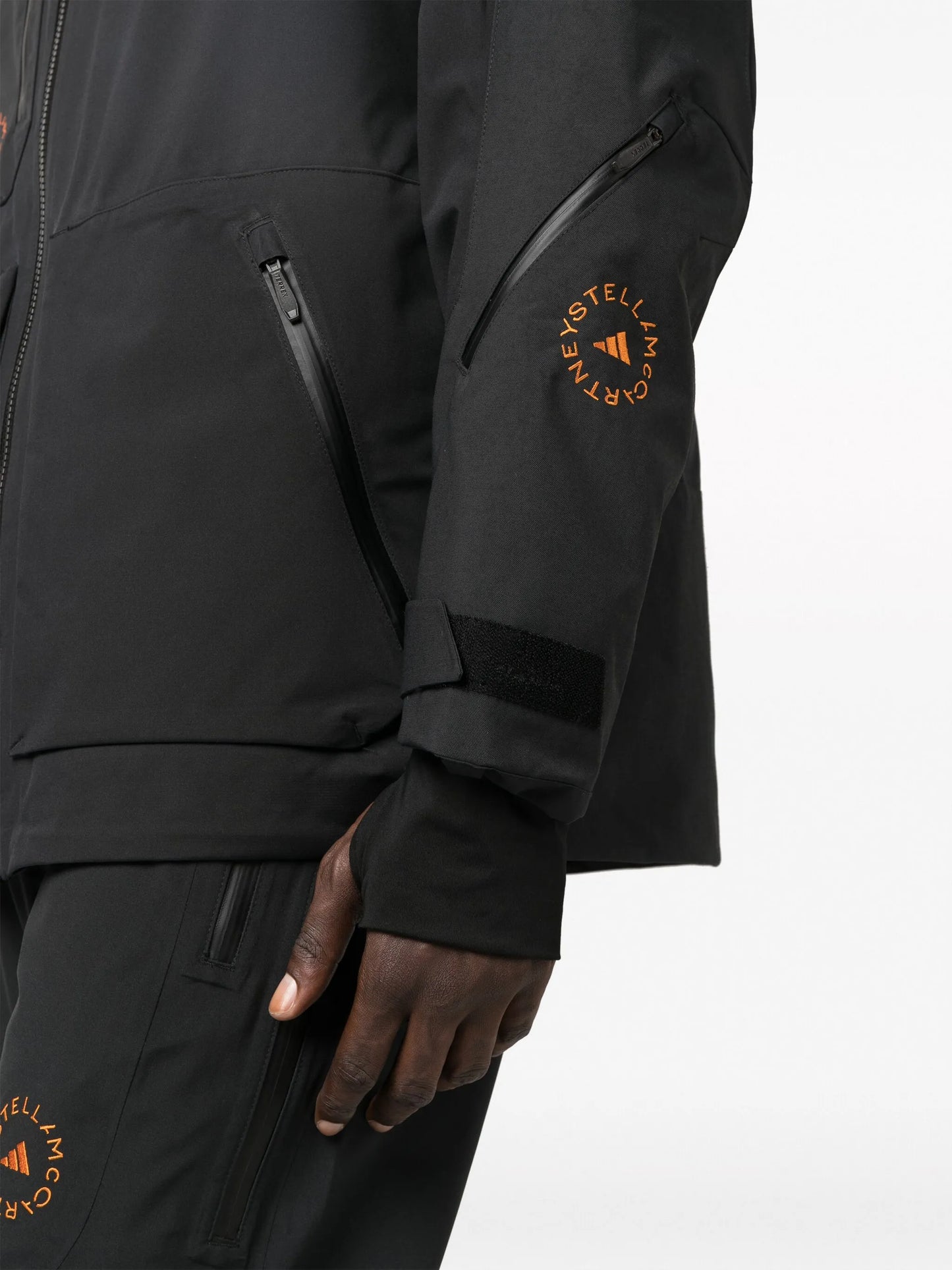 logo-print hooded jacket