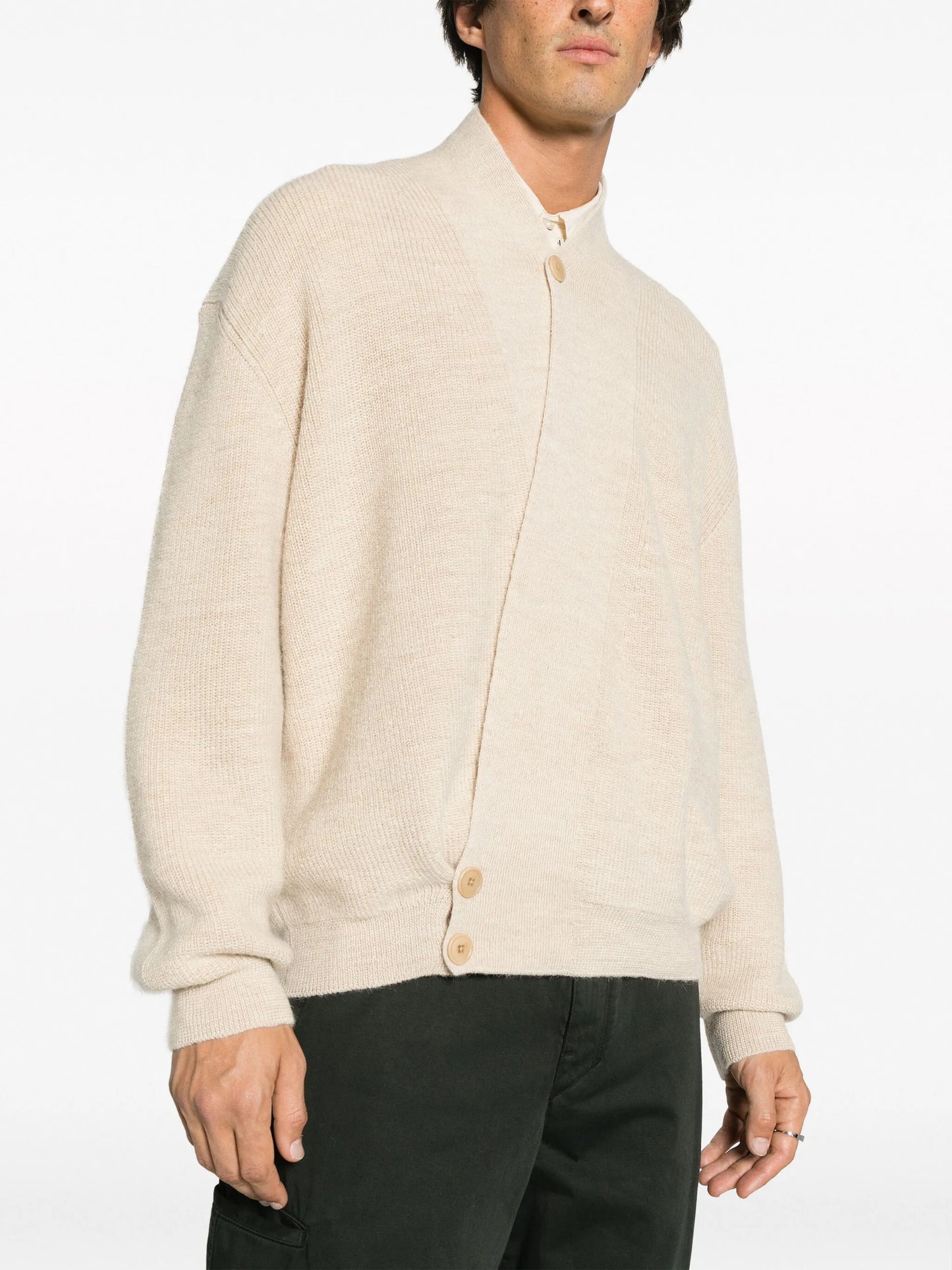 alpaca-wool wrap cardigan