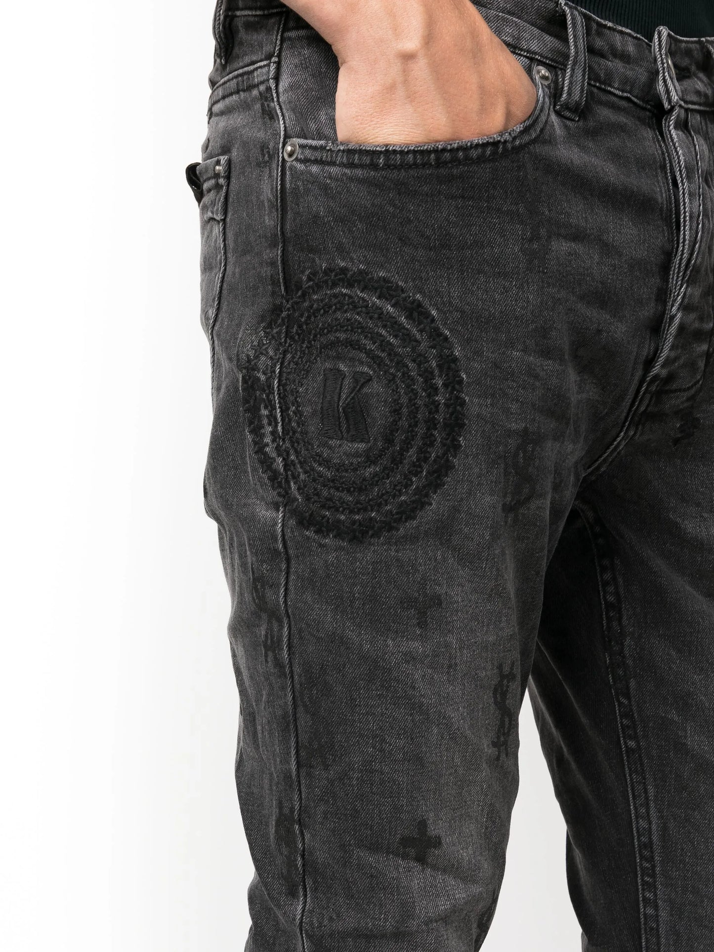 Chitch Ashes Trashed distressed jeans