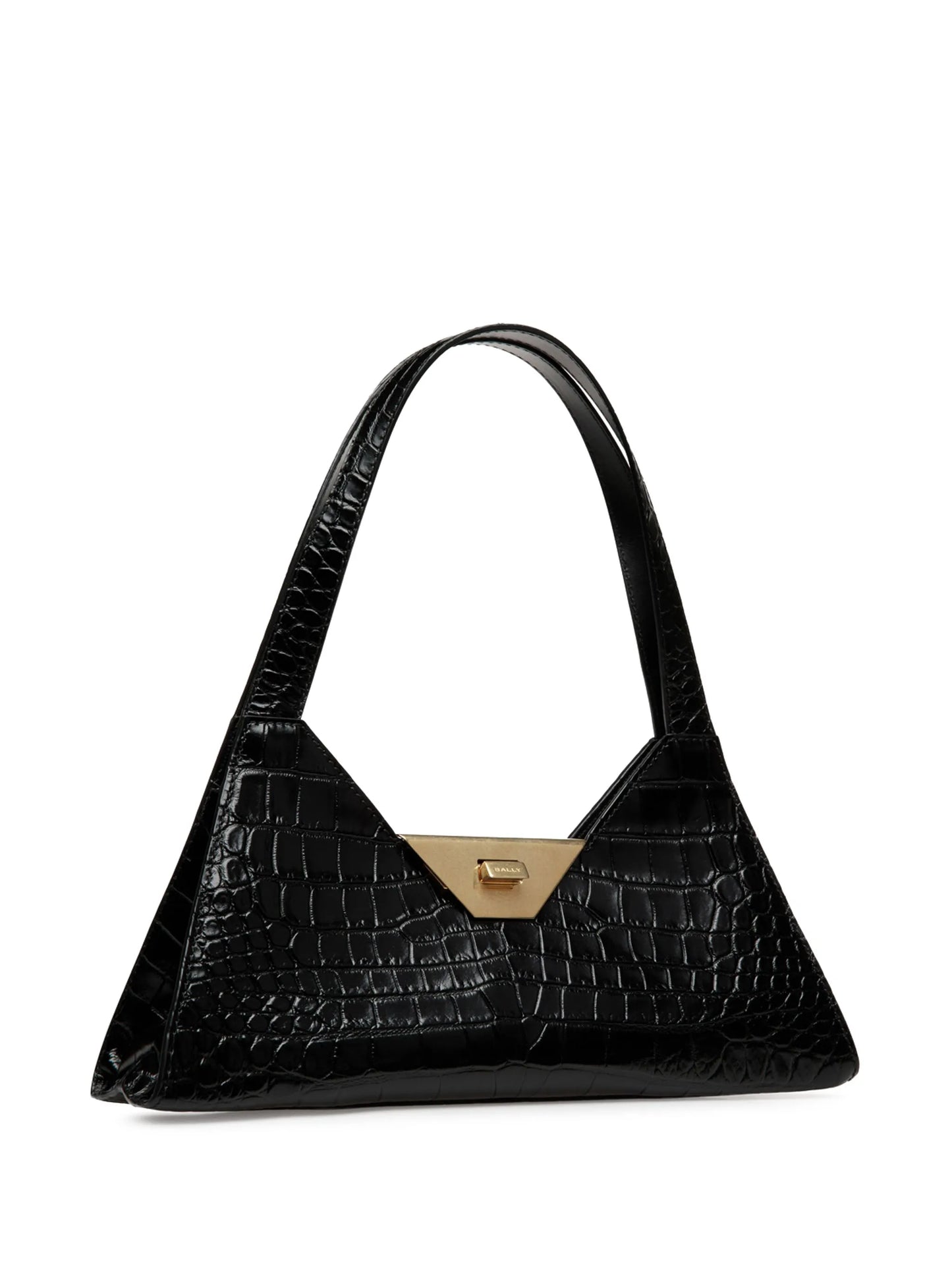 crocodile-effect shoulder bag