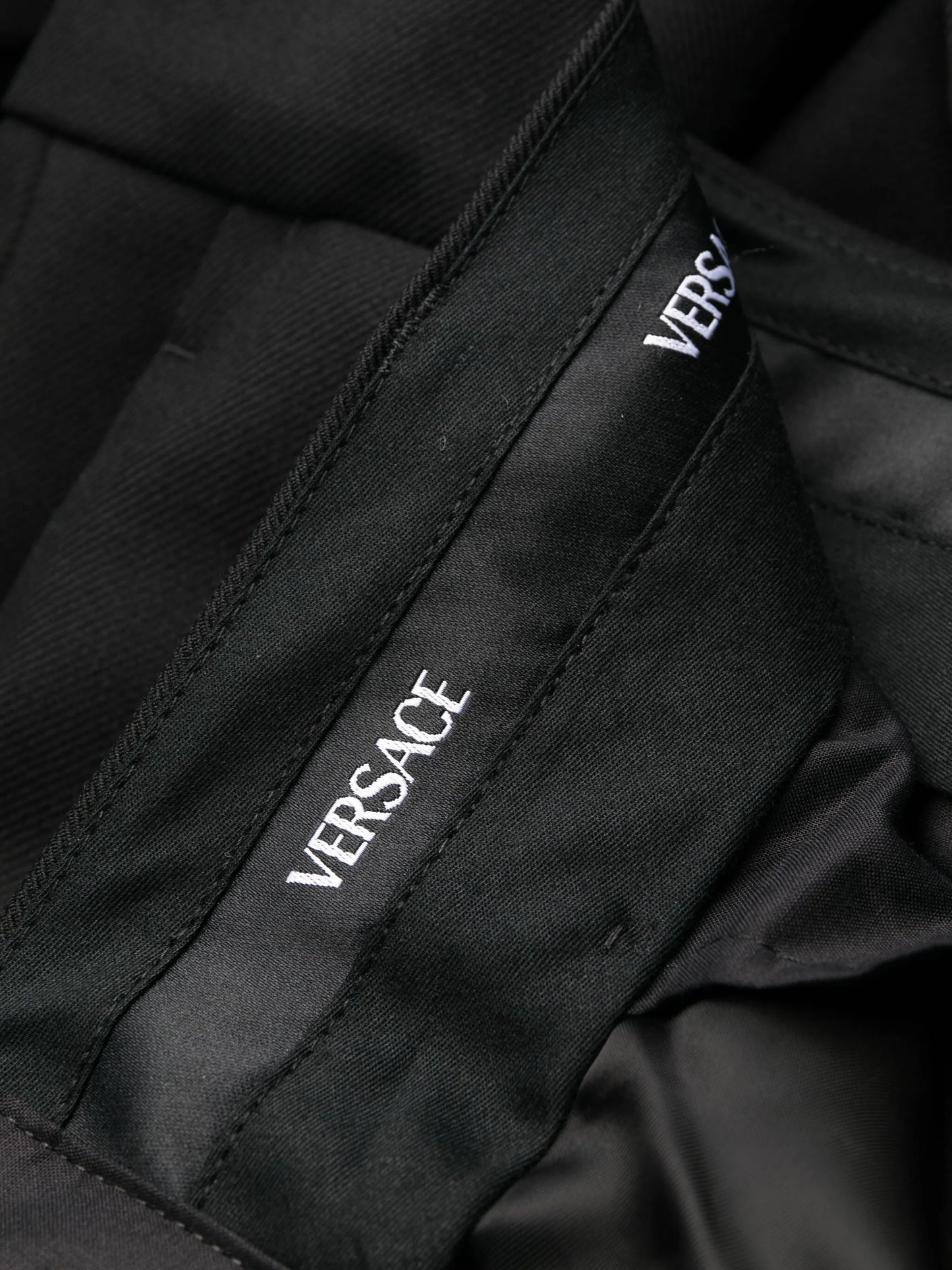 slim-cut wool trousers
